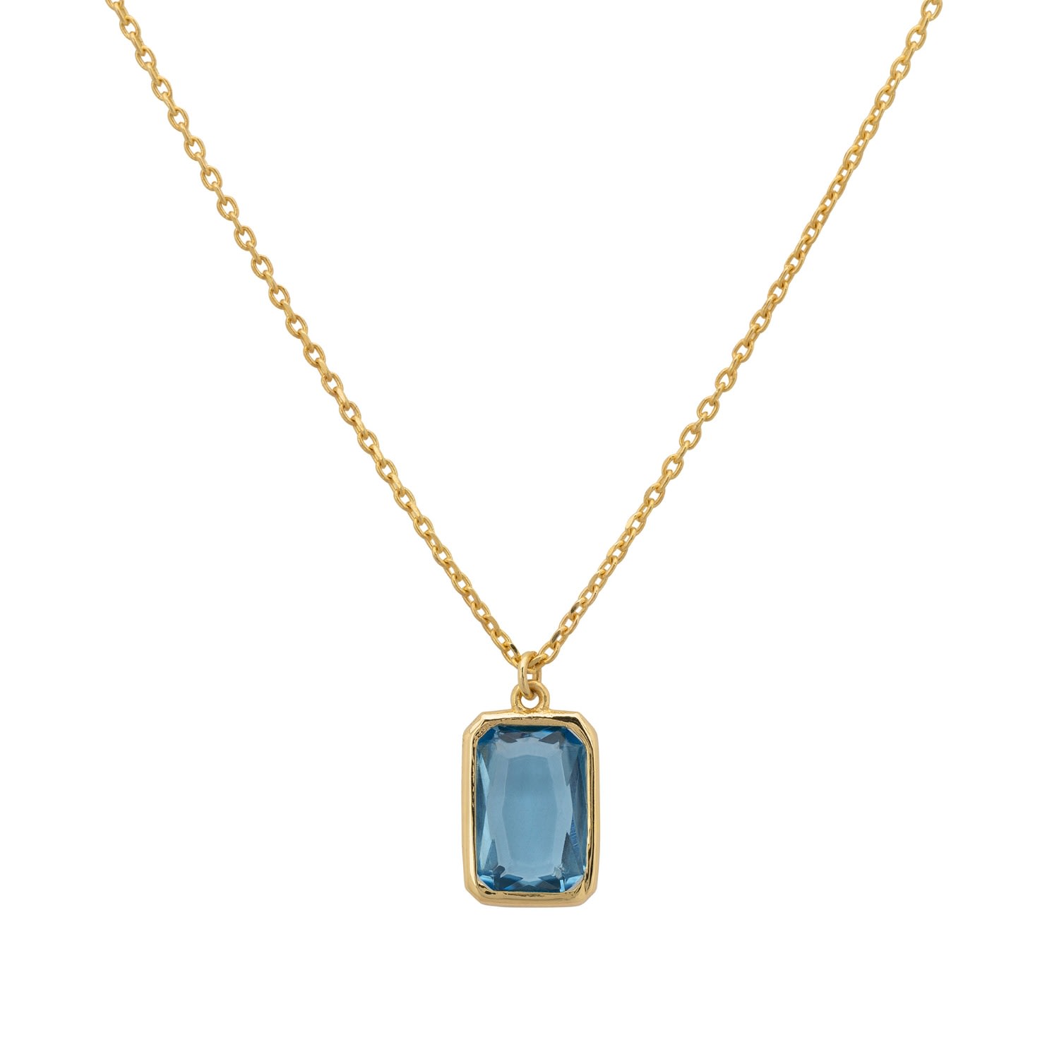 Women’s Gold / Blue Portofino Necklace Gold Blue Topaz Latelita