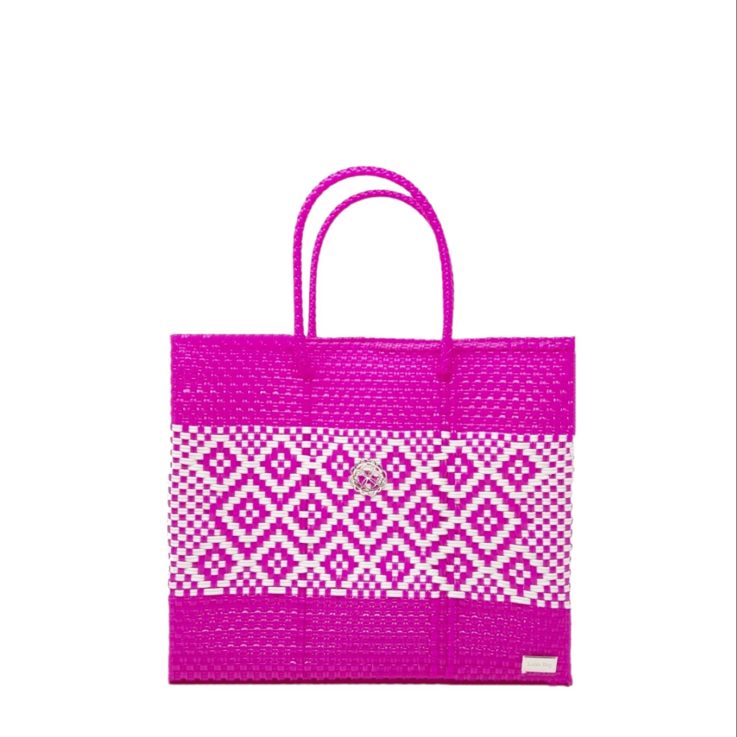 Women’s Pink / Purple / White Small Pink/White Tote Bag Lolas Bag