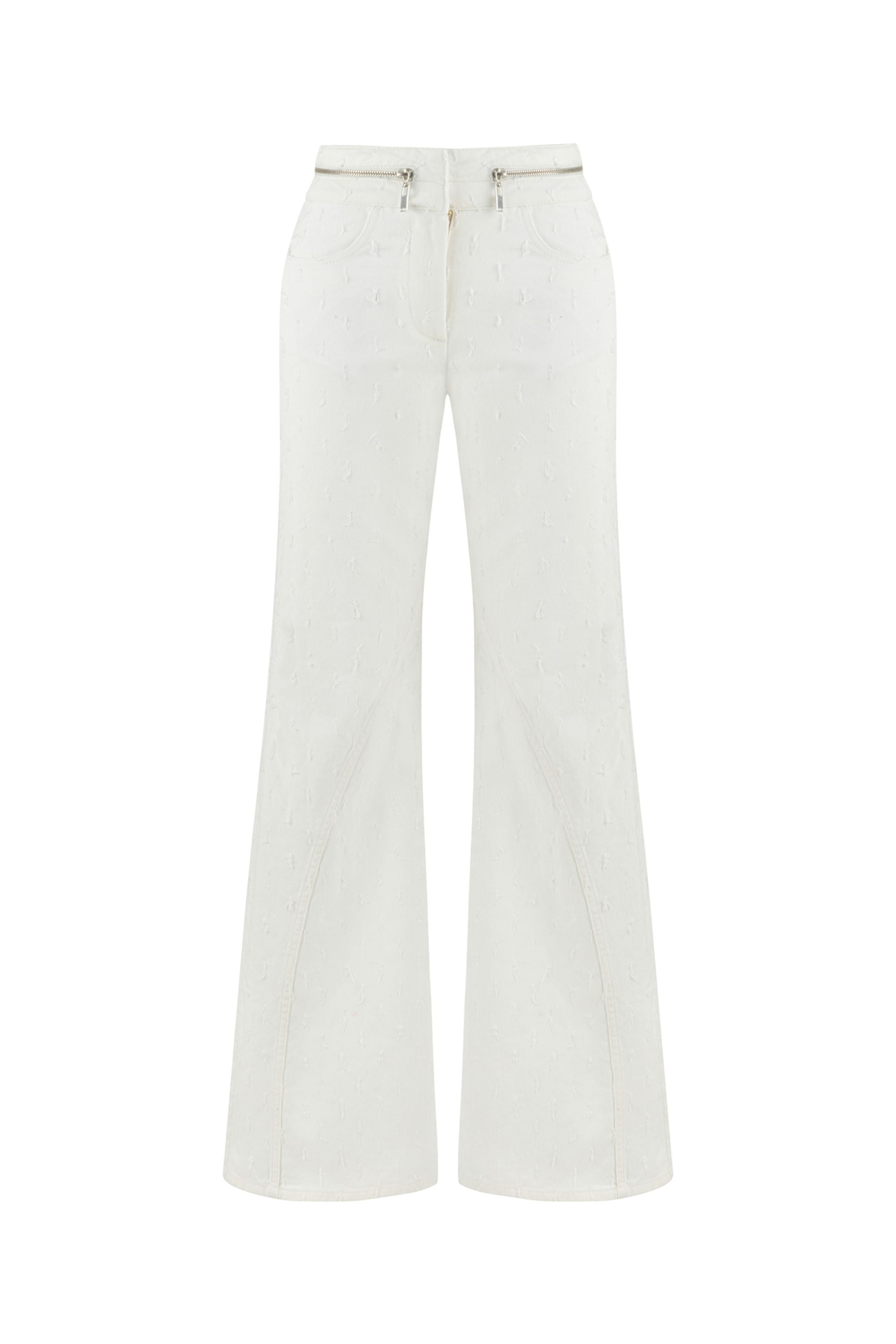 Nocturne High Waisted Wide Leg Jeans In White