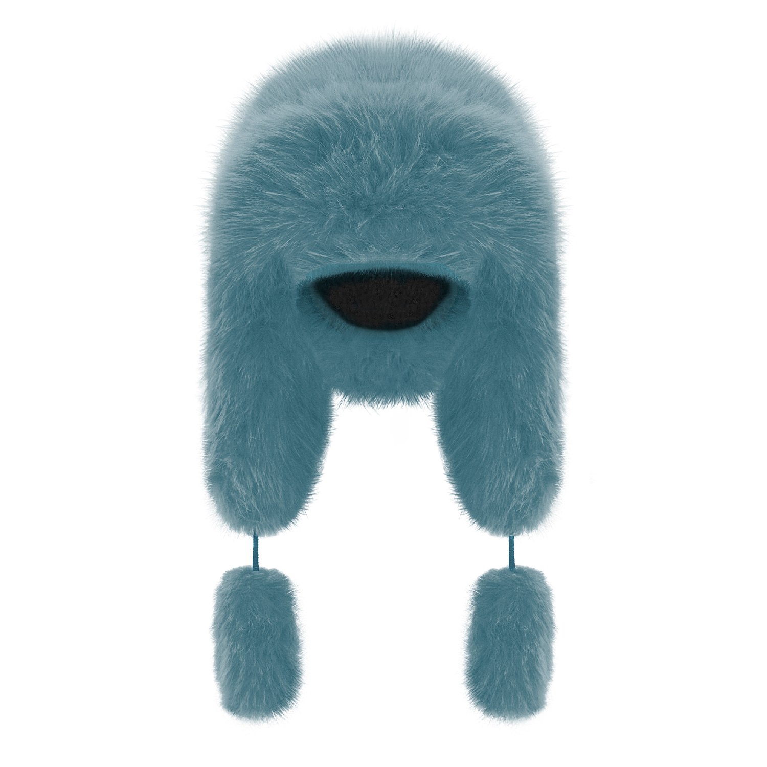 Monosuit Women's Fancy Poodle Faux Fur Hat Blue