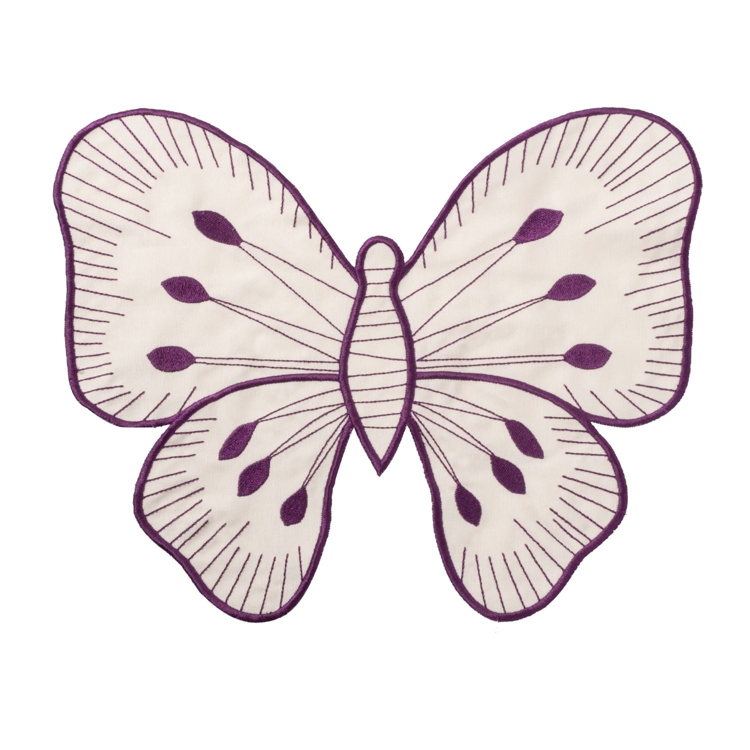 Km Home Collection Pink / Purple Butterfly Cotton Placemat Purple Set