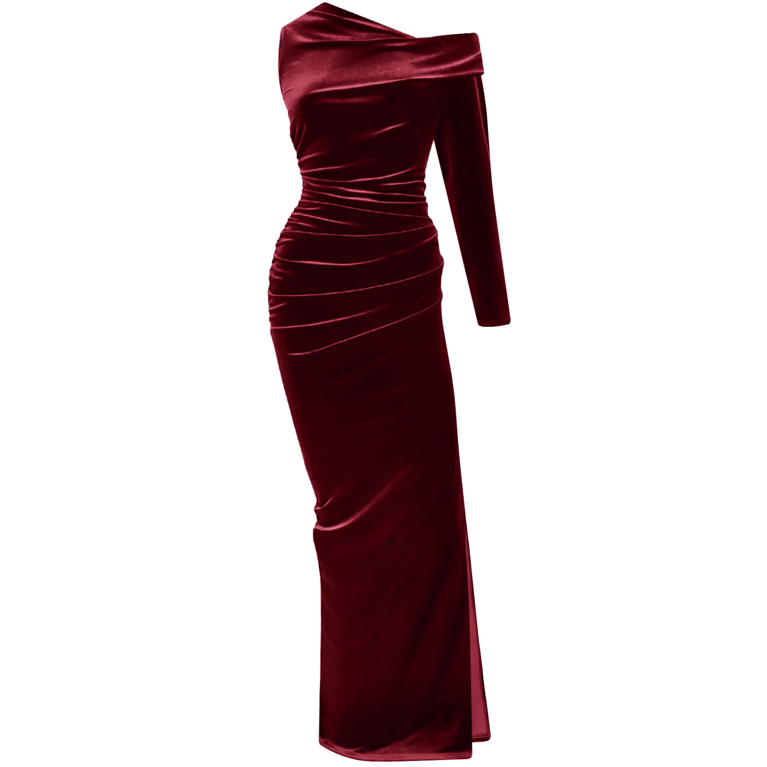 Me&thee Women's Red Oh My Love Burgundy Velvet Maxi Dress In Red