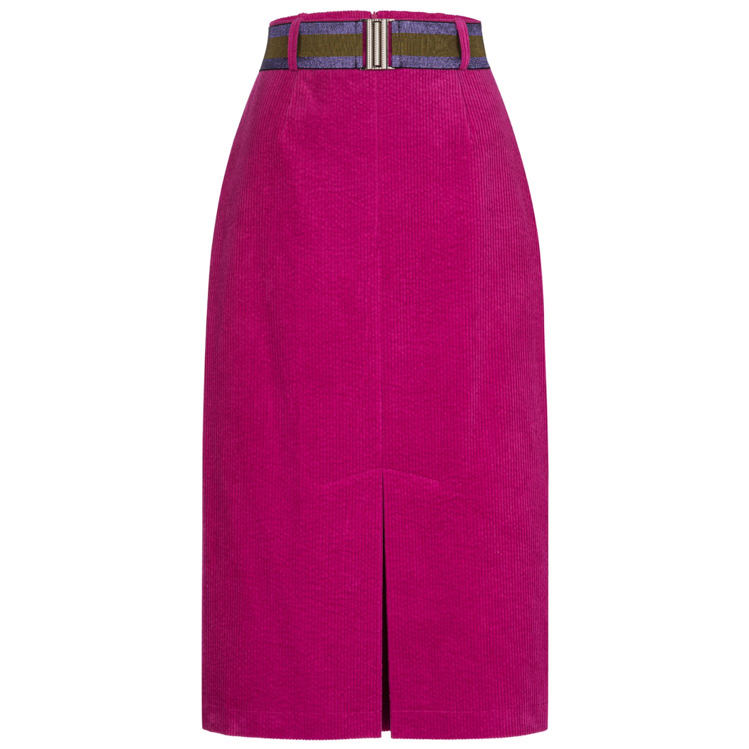 Marianna Déri Women's Pink / Purple Corduroy Pencil Skirt In Pink/purple
