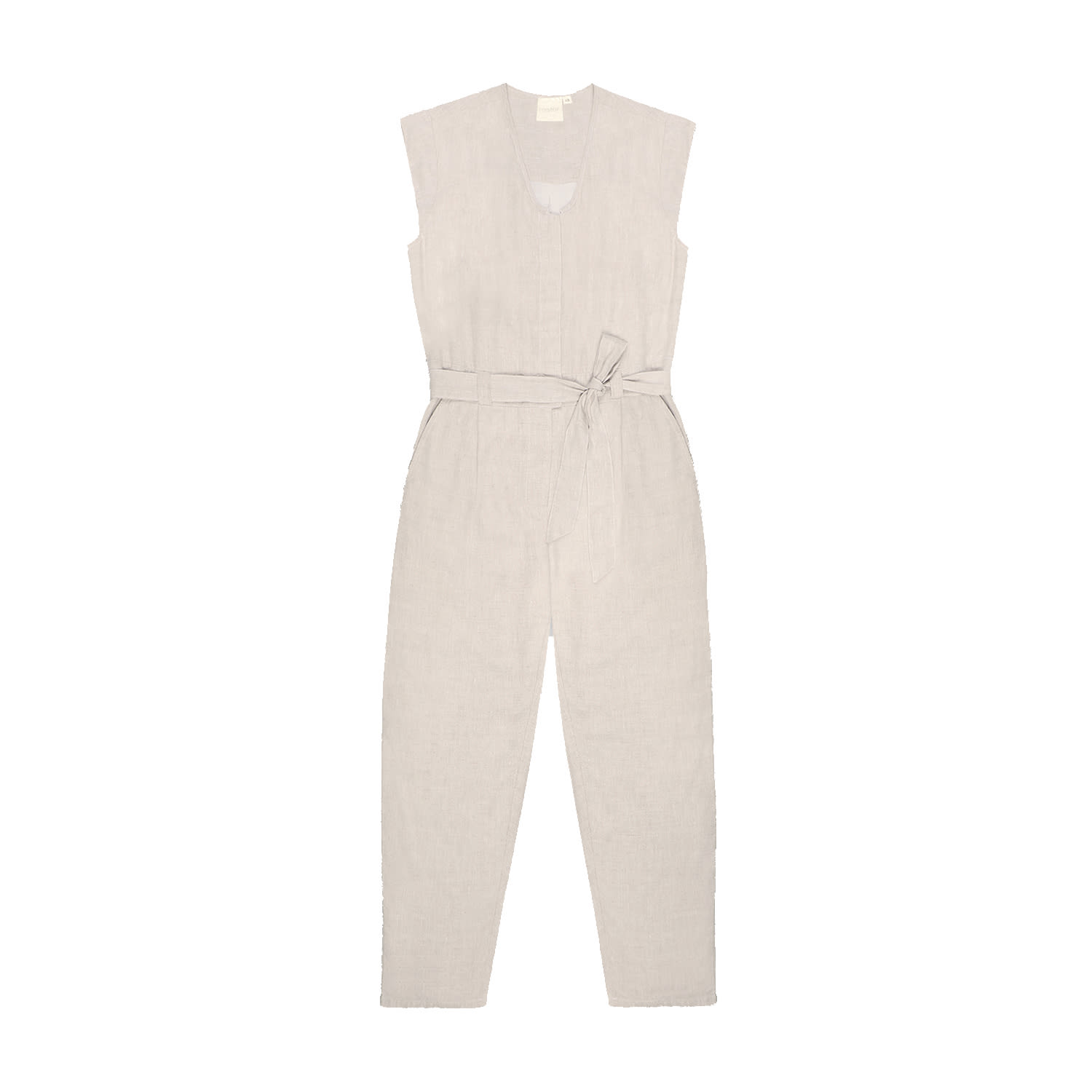 Reistor Women's White Evening Chai Light Ecru Jumpsuit In White