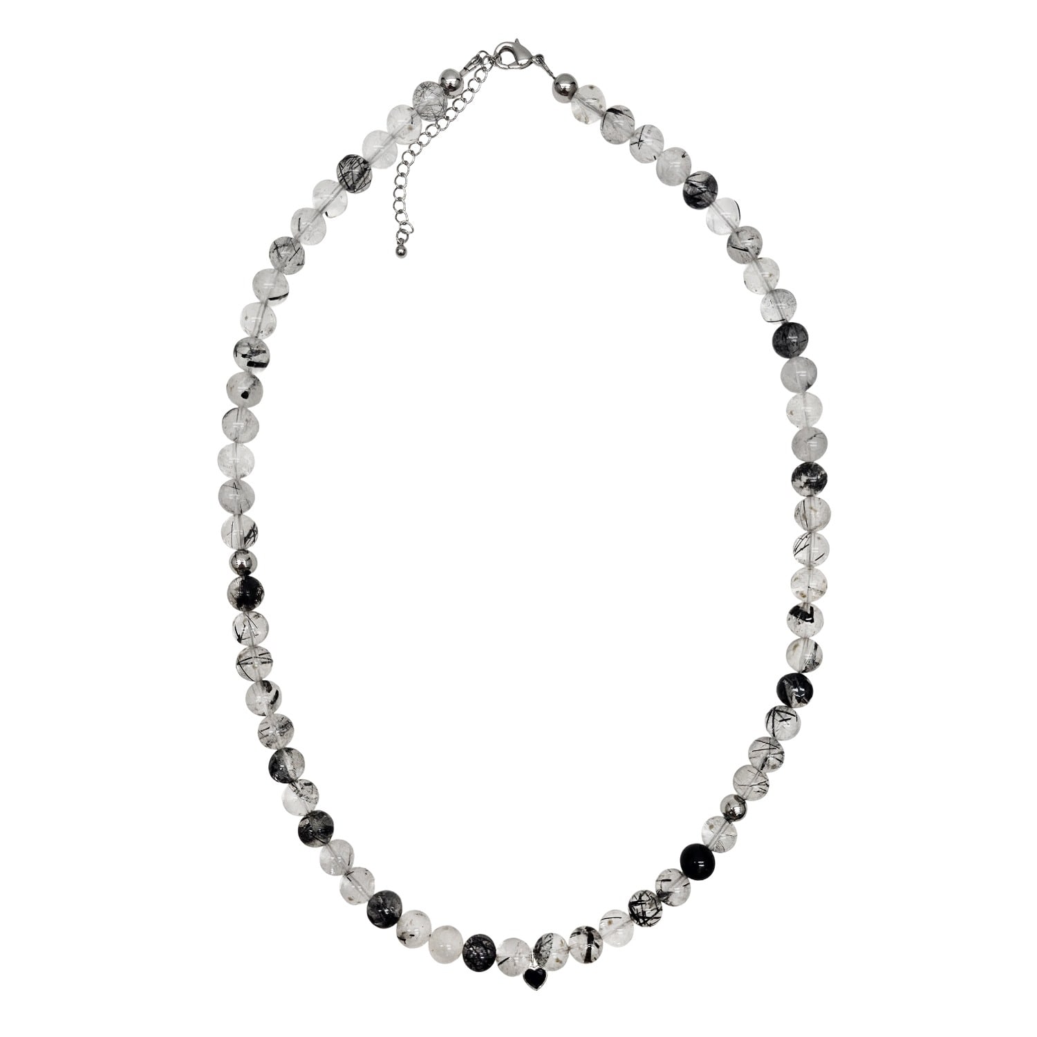 Farra Black Rutilated Quartz Men's Necklace