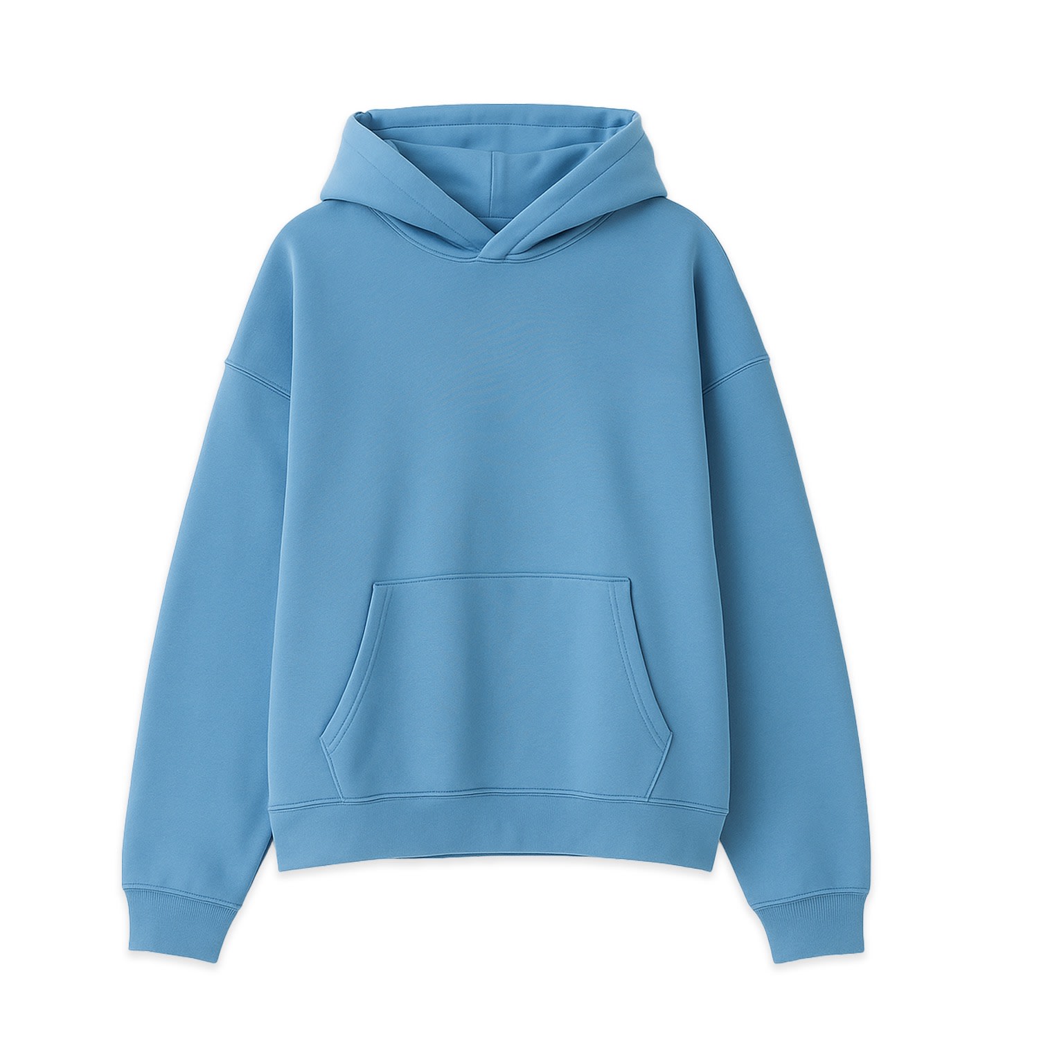 Éclectique Blue Light-weight Terry Cotton Jersey Hoodie In Blue