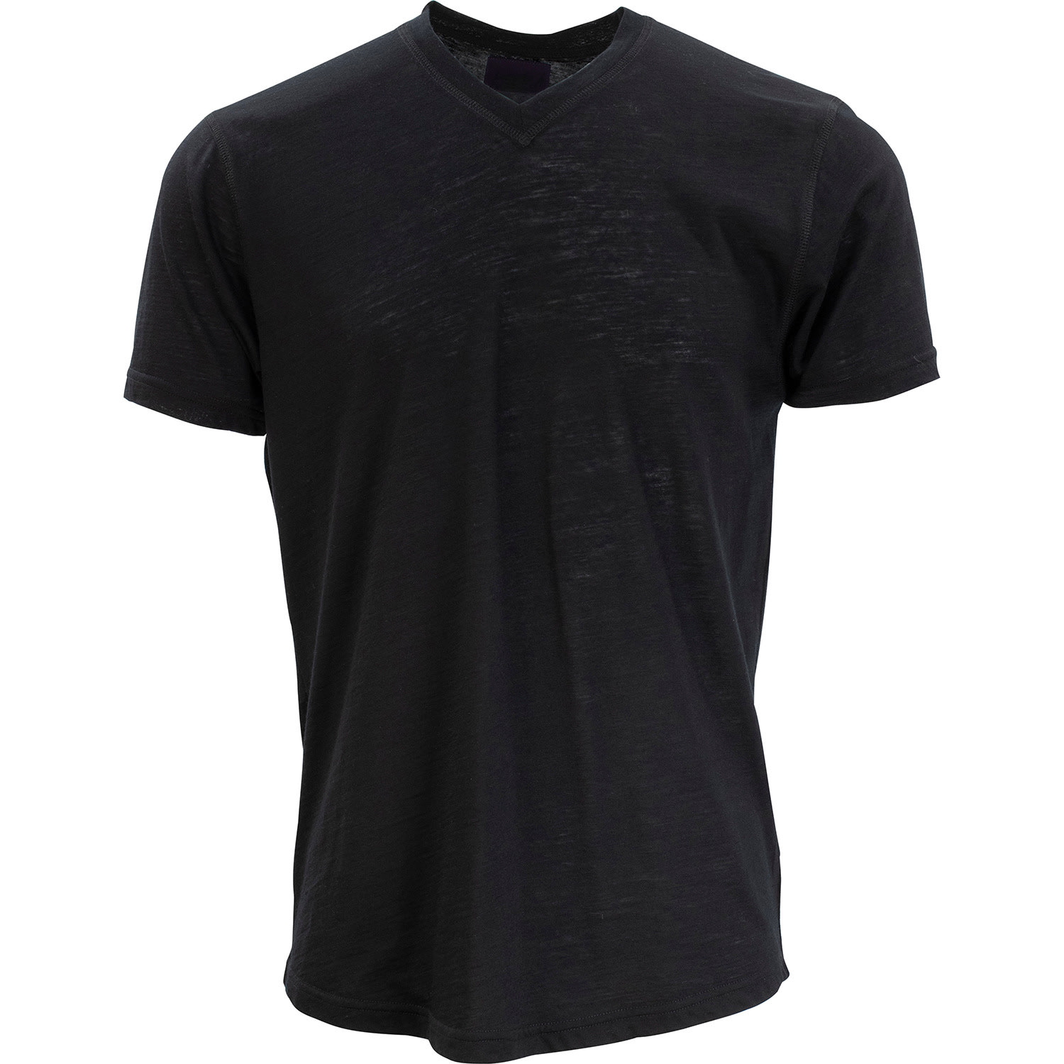 Lords Of Harlech Victor Extra Fine Merino Wool V-neck Shirt In Black