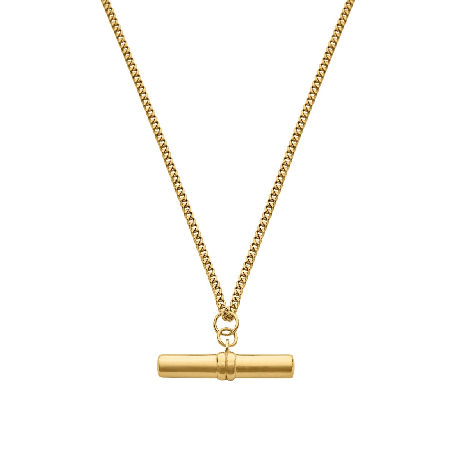 Bermuda Watch Company Women's Maivelle Blair T-bar Curb Chain Necklace - Gold In Gold