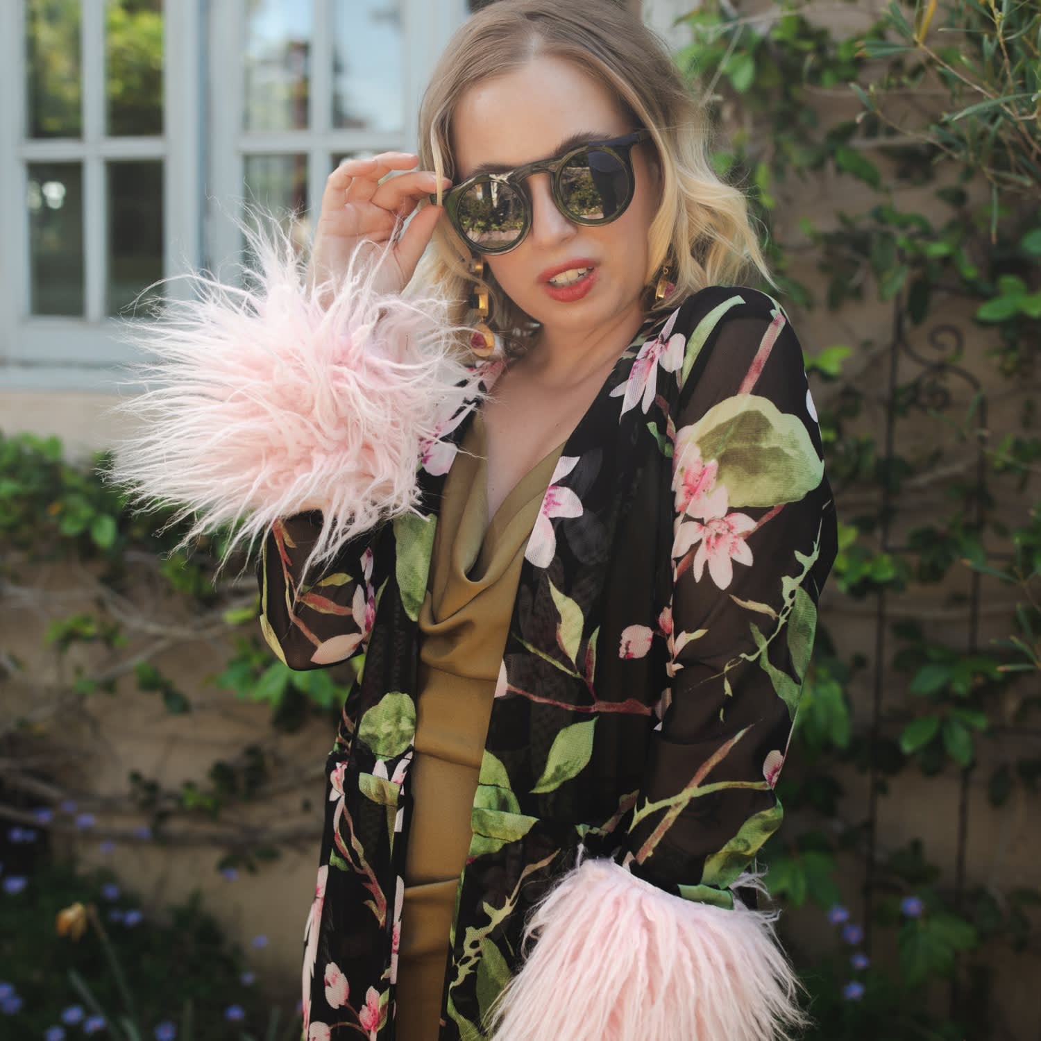 Fur top duster jacket