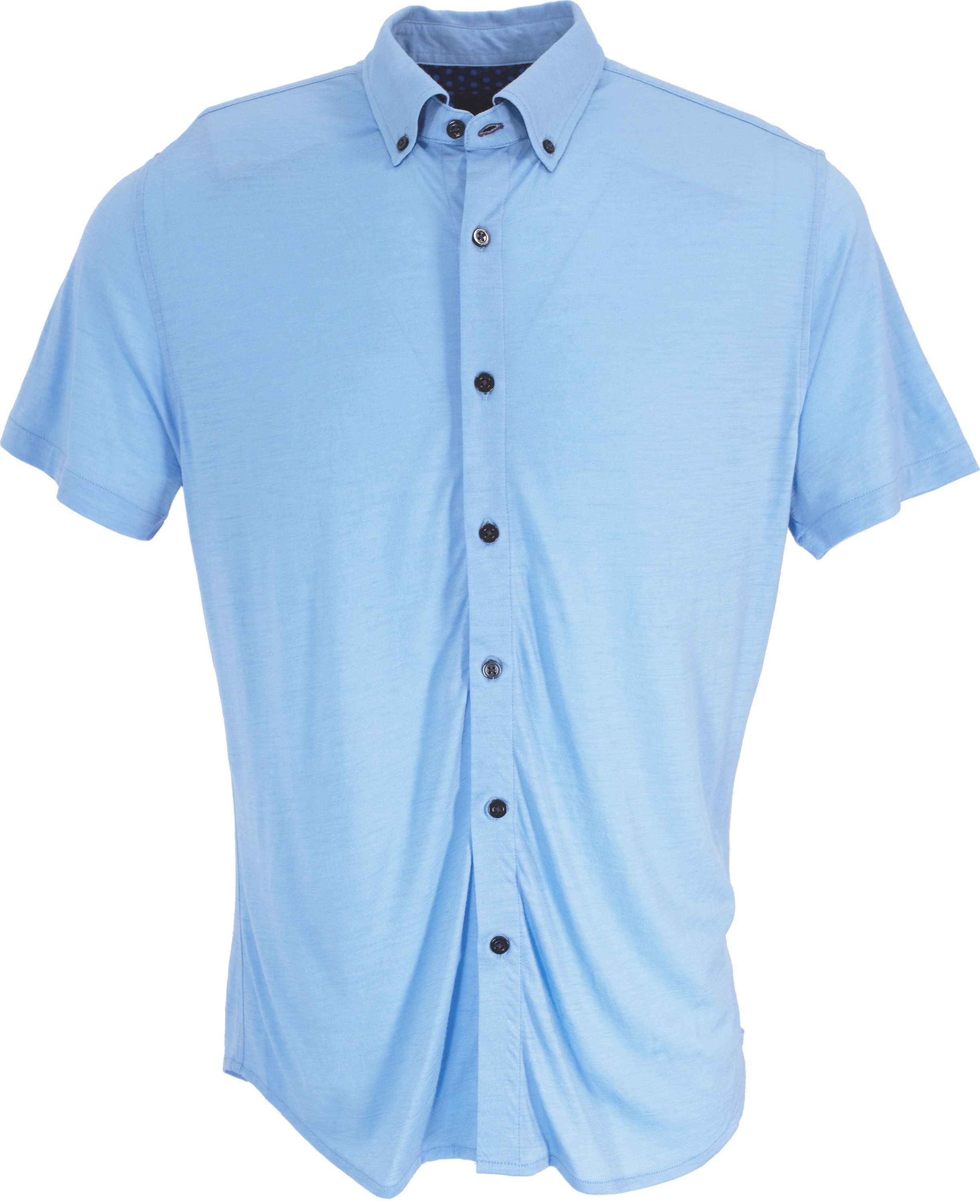 Lords Of Harlech Men's Tobias Merino Shirt - Blue