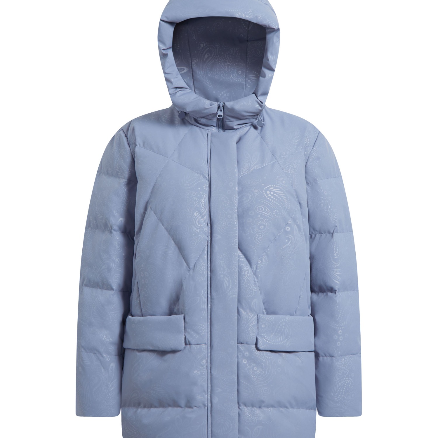 Women s Classic Casual Down Parka Blue Bosideng Wolf Badger