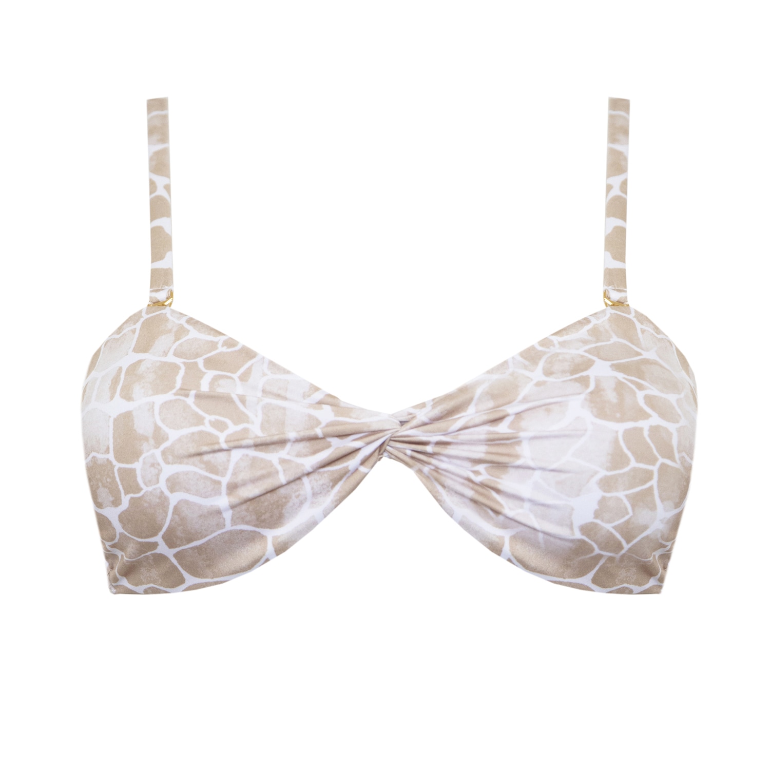 Sophia Alexia Women's Neutrals Sand Pebbles Bora Bora Bandeau Bikini Top