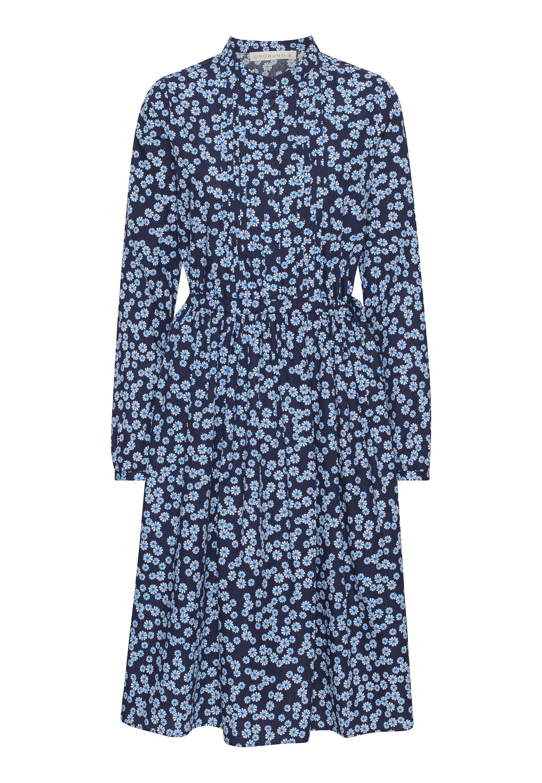 Grobund Women's  Rigmor Dress - Blue Flower In Blue