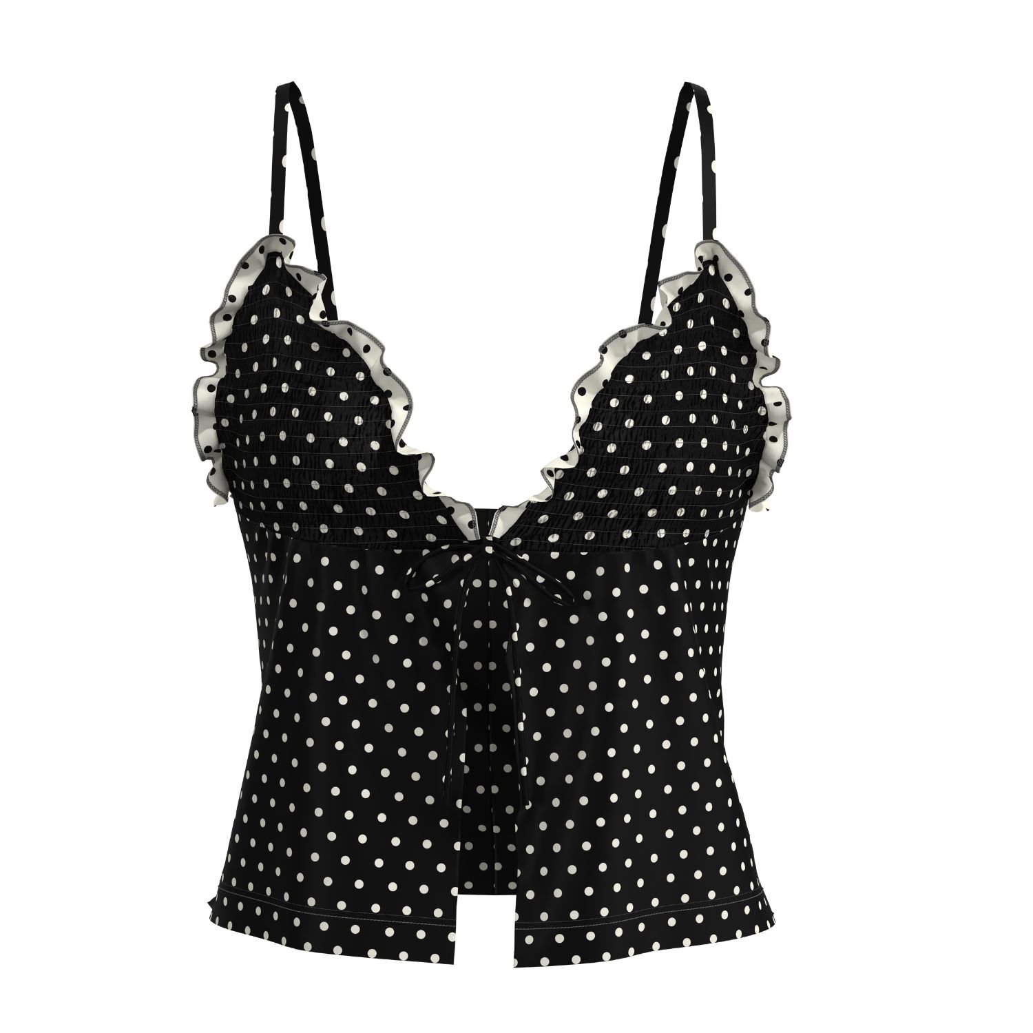 Women&rsquo;s Black Louise Dainty Tankini Top / Love Noir | Extra Large | Blackbough Swim