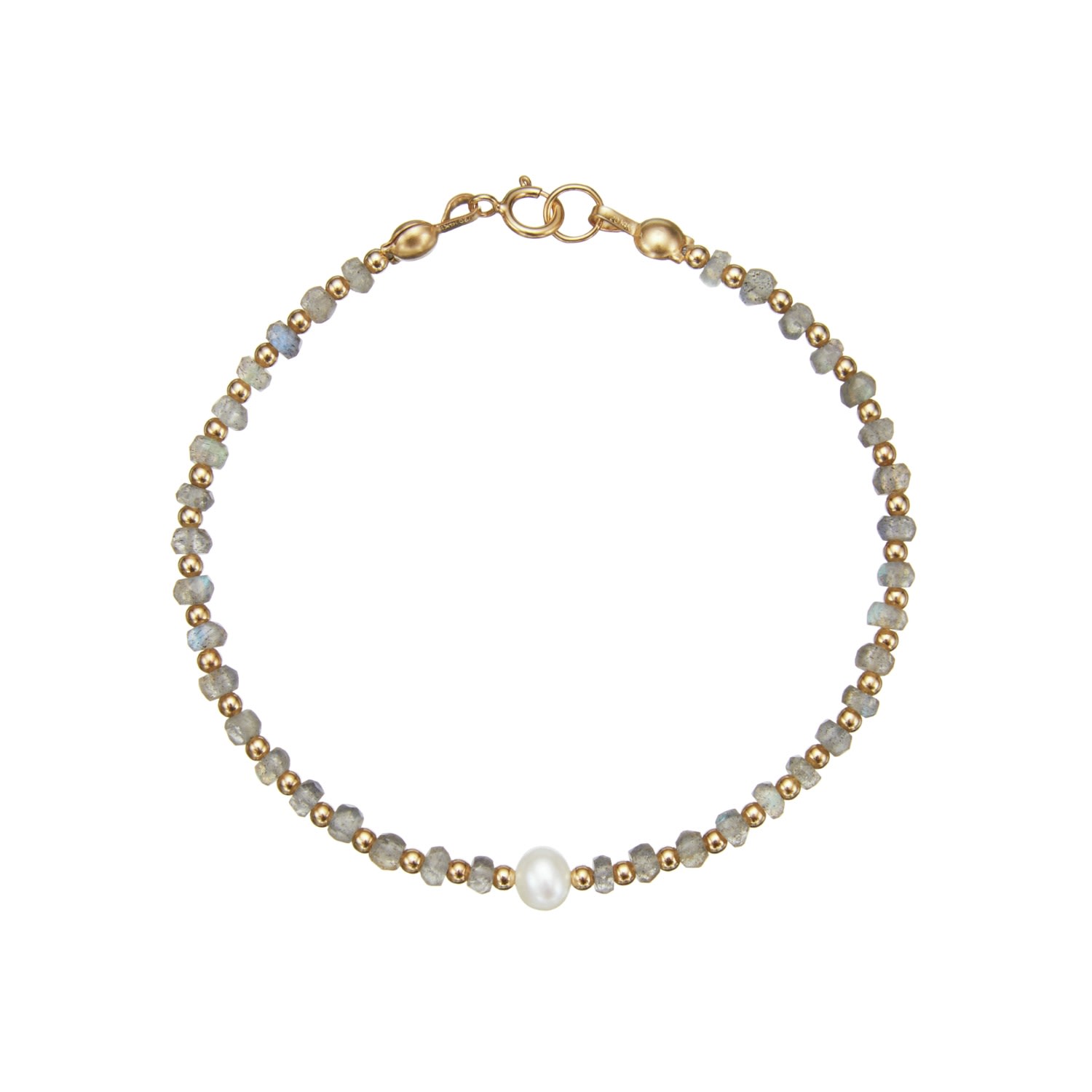 Lily & Roo Women's Gold Labradorite Gemstone Bracelet In Gold