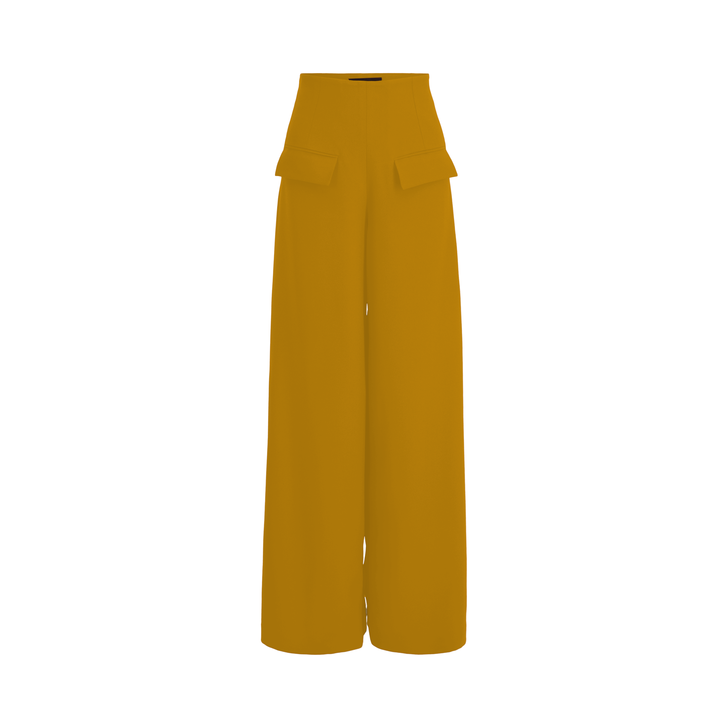 Women’s Gold / Yellow / Orange Wide Leg Stretch Pants - Mustard Gold Medium Layo G