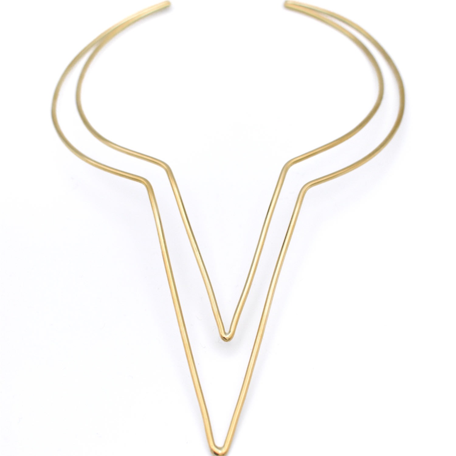 Lala Salama Women's Gold V-line Choker In Gold