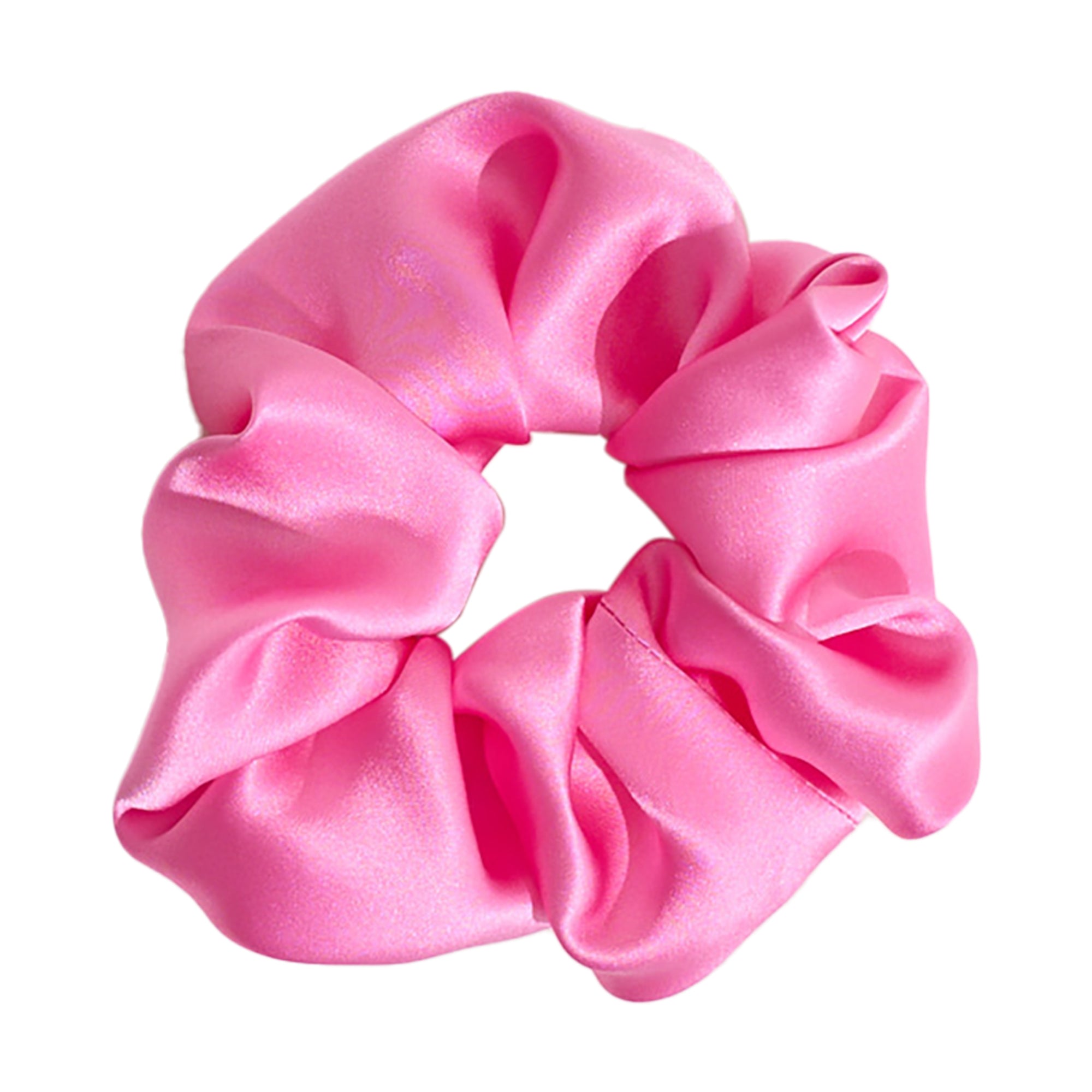 Lost Pattern Nyc Women's Pink / Purple "silken Hair" Silk Scrunchie Hair Tie - Pink