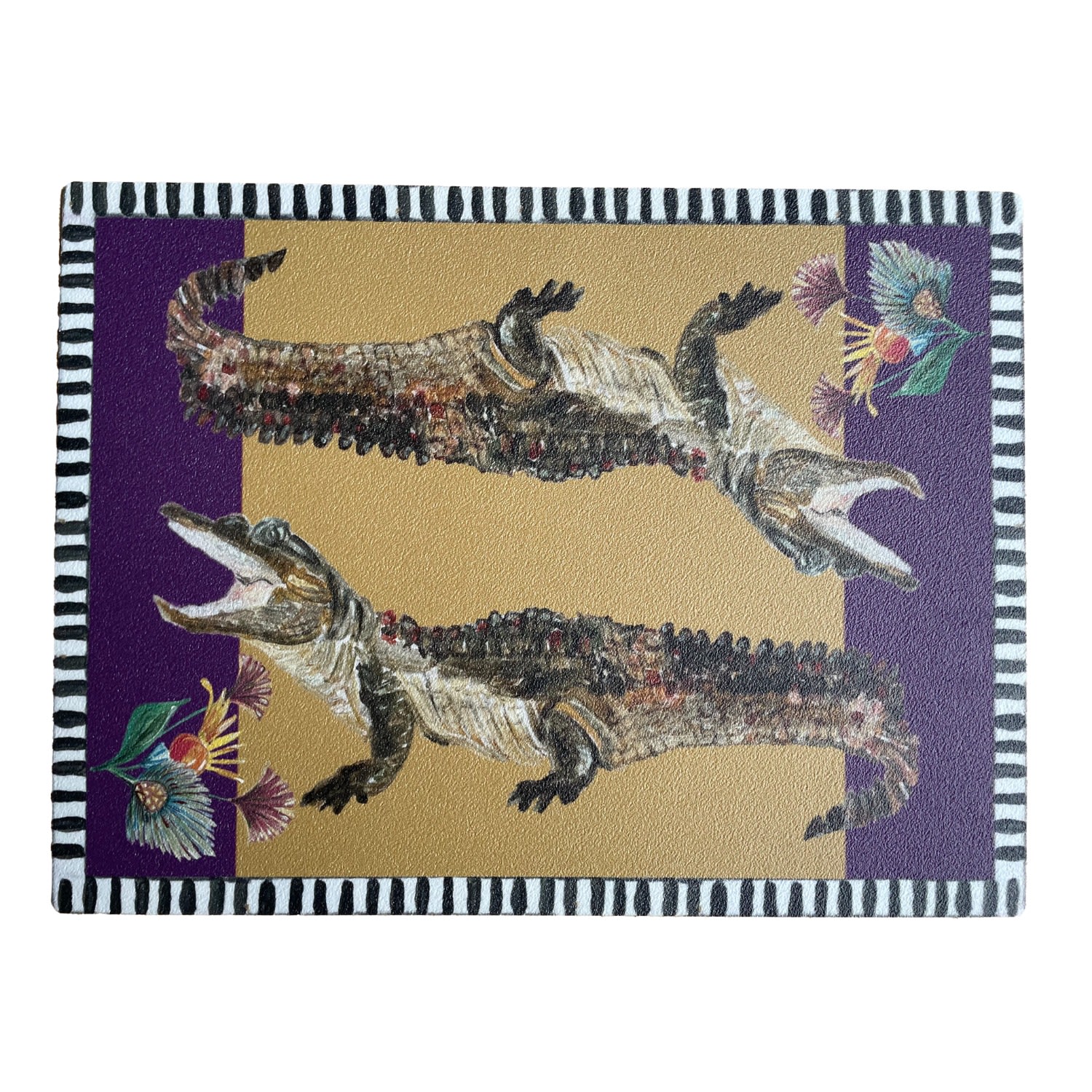 Yellow / Orange / Pink Placemats Crazy Crocodile Set Of Two Catchii