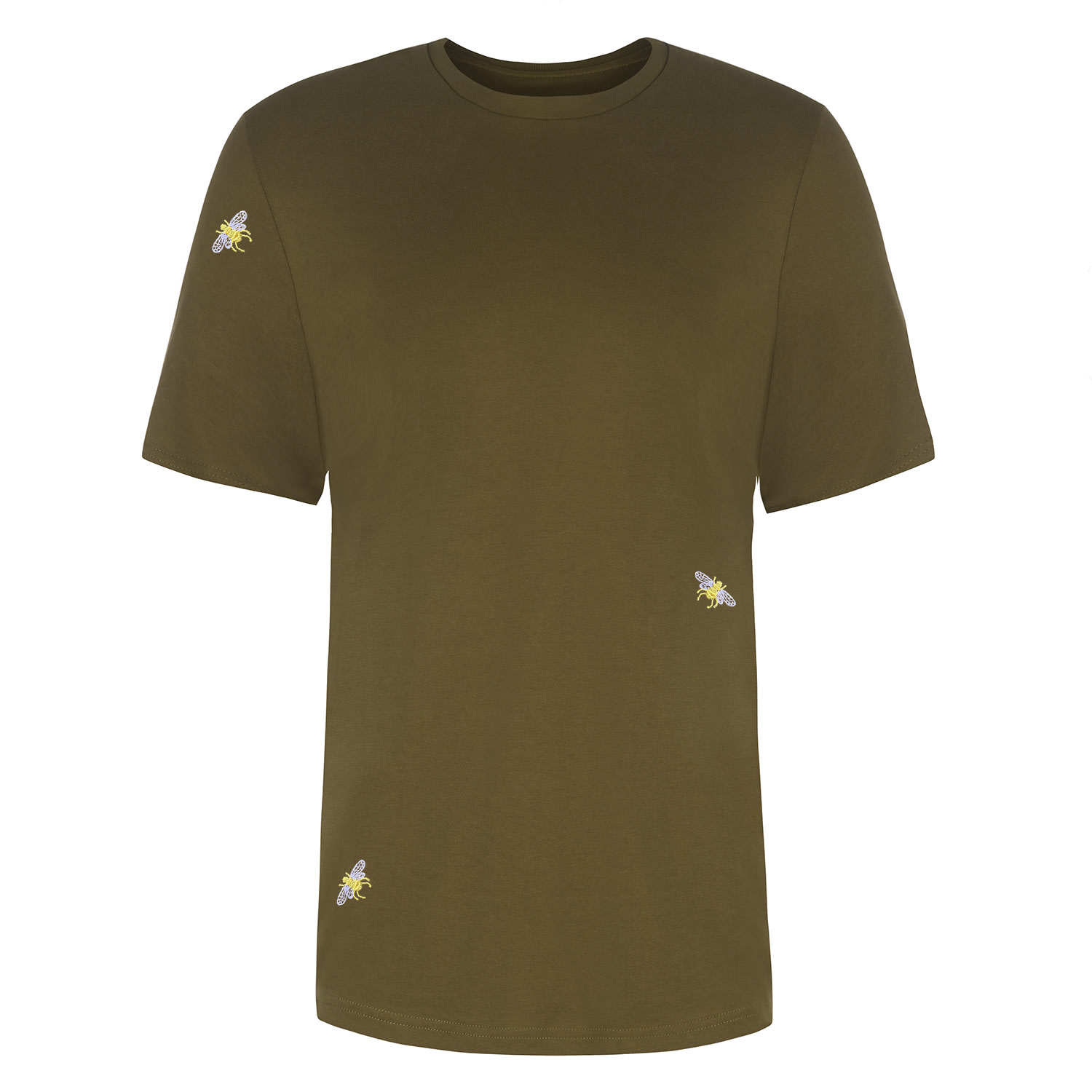 Ingmarson Bee Embroidered T-shirt Khaki Green Men