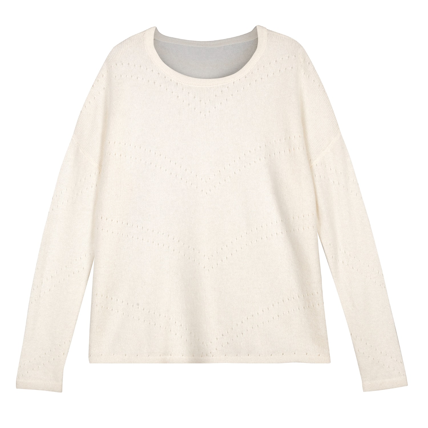 Bel Cashmere Women's White Lily Cashmere Sweater Ivory In White