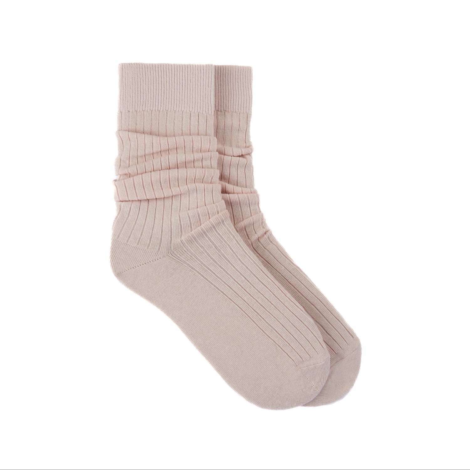 Women’s Neutrals Ribbed Cotton Socks Two Pack In Almond Extra Large Karlina’s