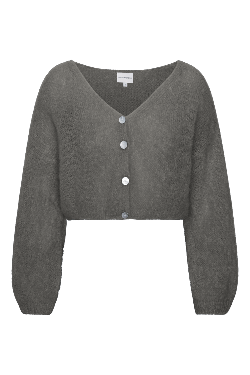 Americandreams Women's Cornelia Cropped Cardigan Antracite Grey