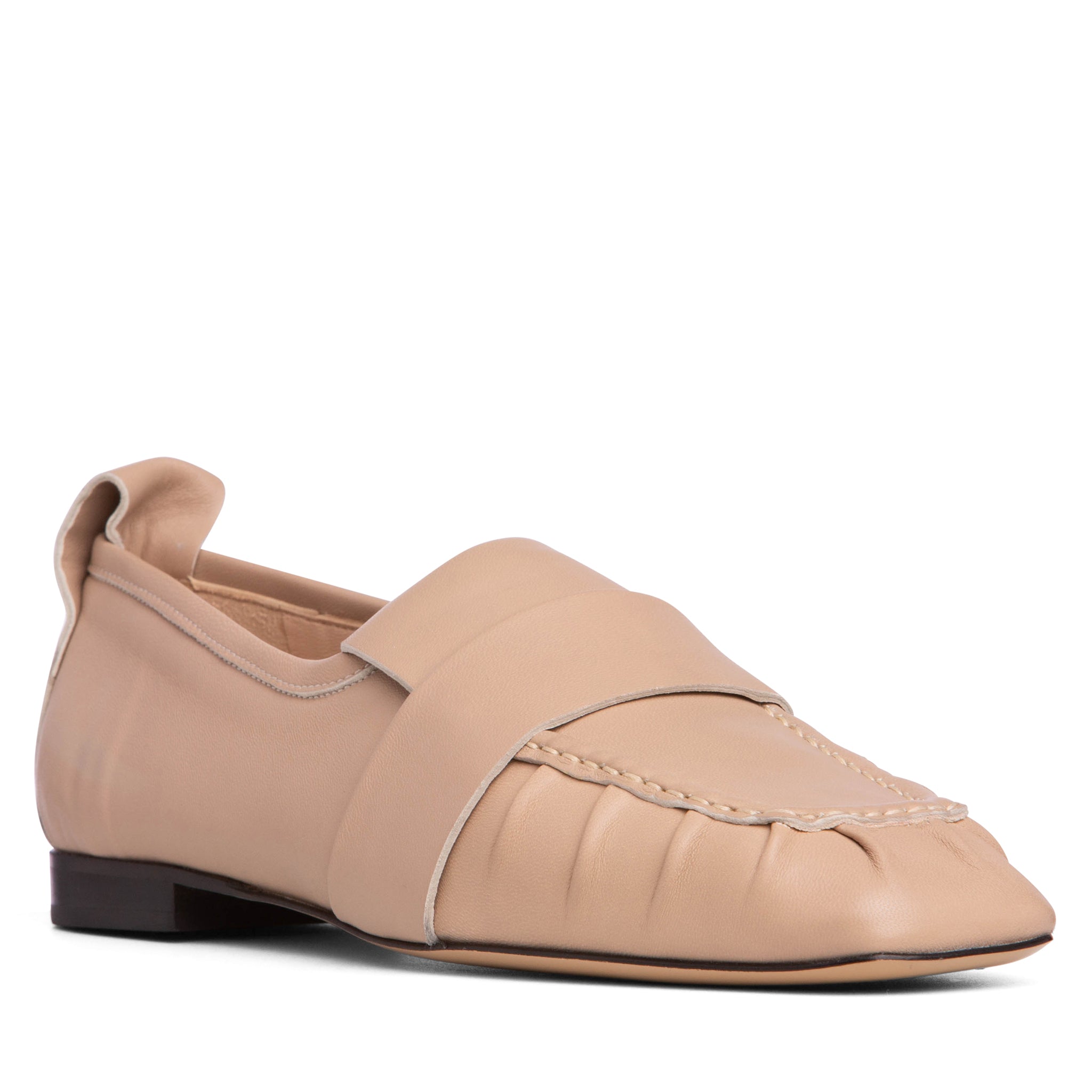 Women’s Neutrals Marcella Beige Leather Comfortable Wedding Loafer 3.5 Uk Beautiisoles by Robyn Shreiber Made in Italy