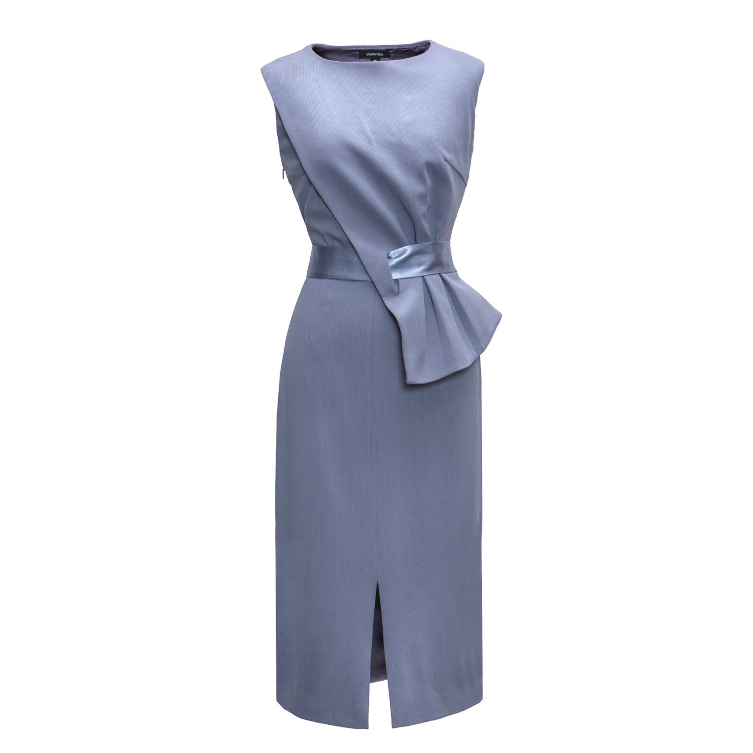 Smart And Joy Women's Blue Asymmetric Peplum Dress In Blue