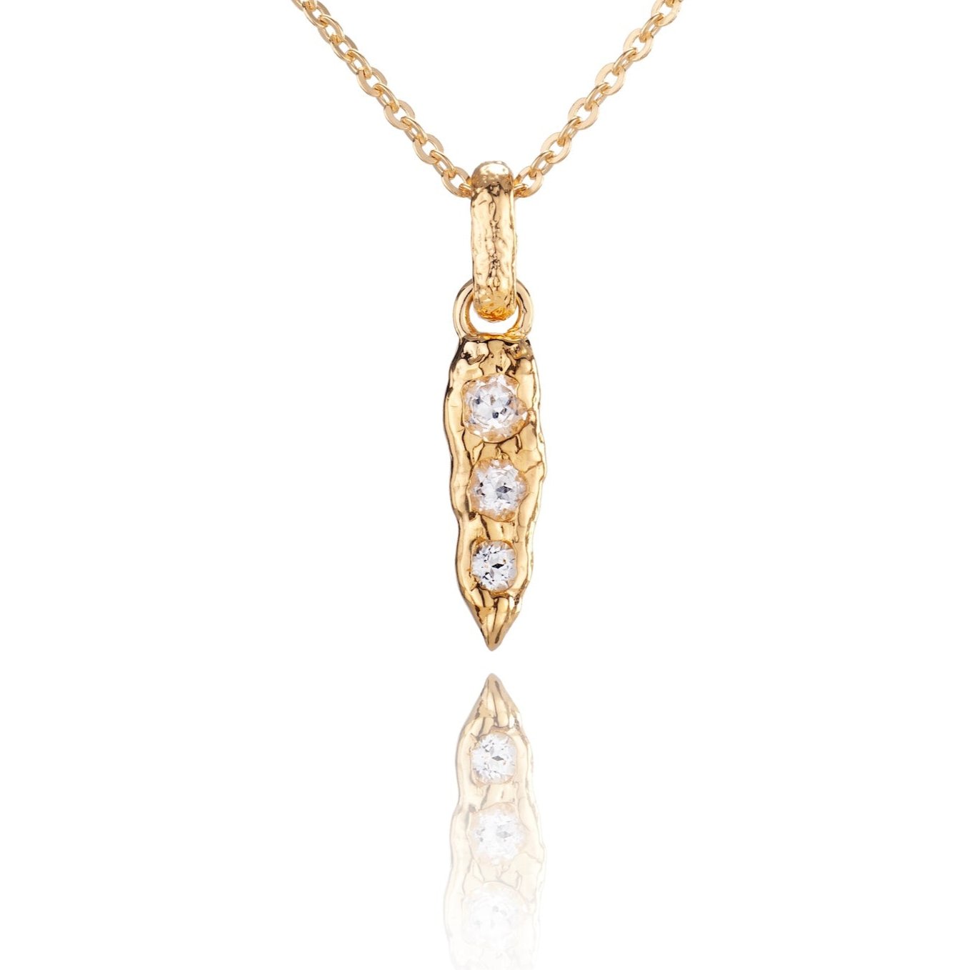 Aaria London Women's Iris Molten Spike Necklace -gold