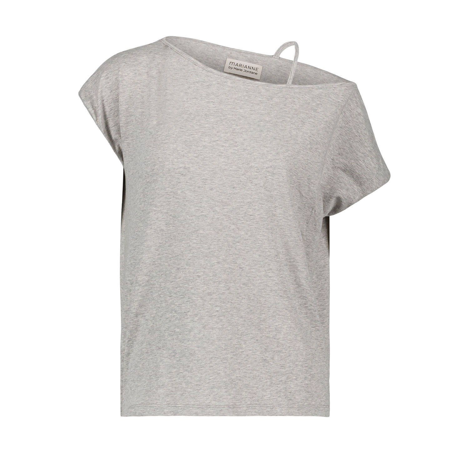 Marianne By Marie Jordane Women's Grey Michele Asymmetrical Tee Shirt In Grey