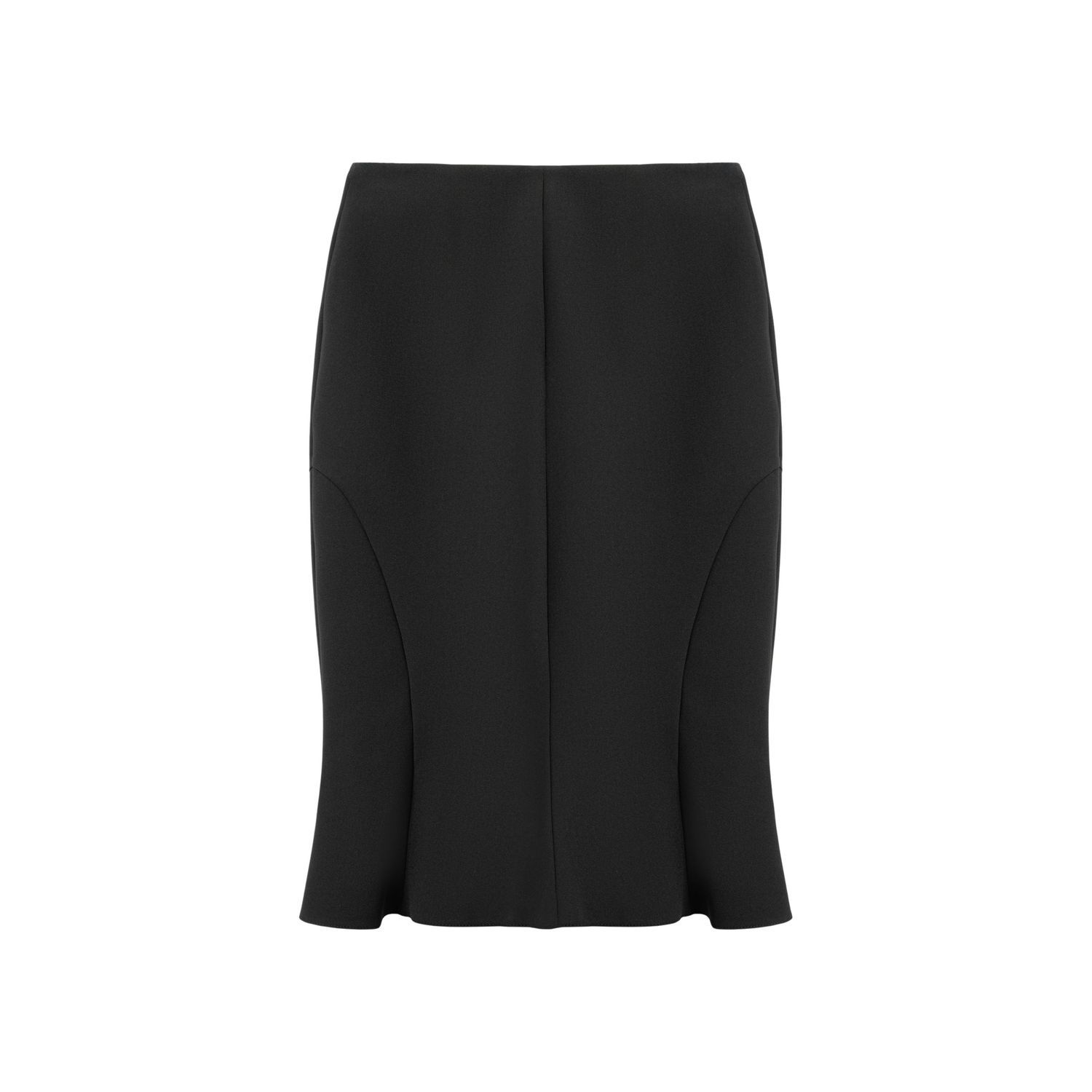Nocturne Women's Black Flounced Hem Fishtail Midi Skirt In Black
