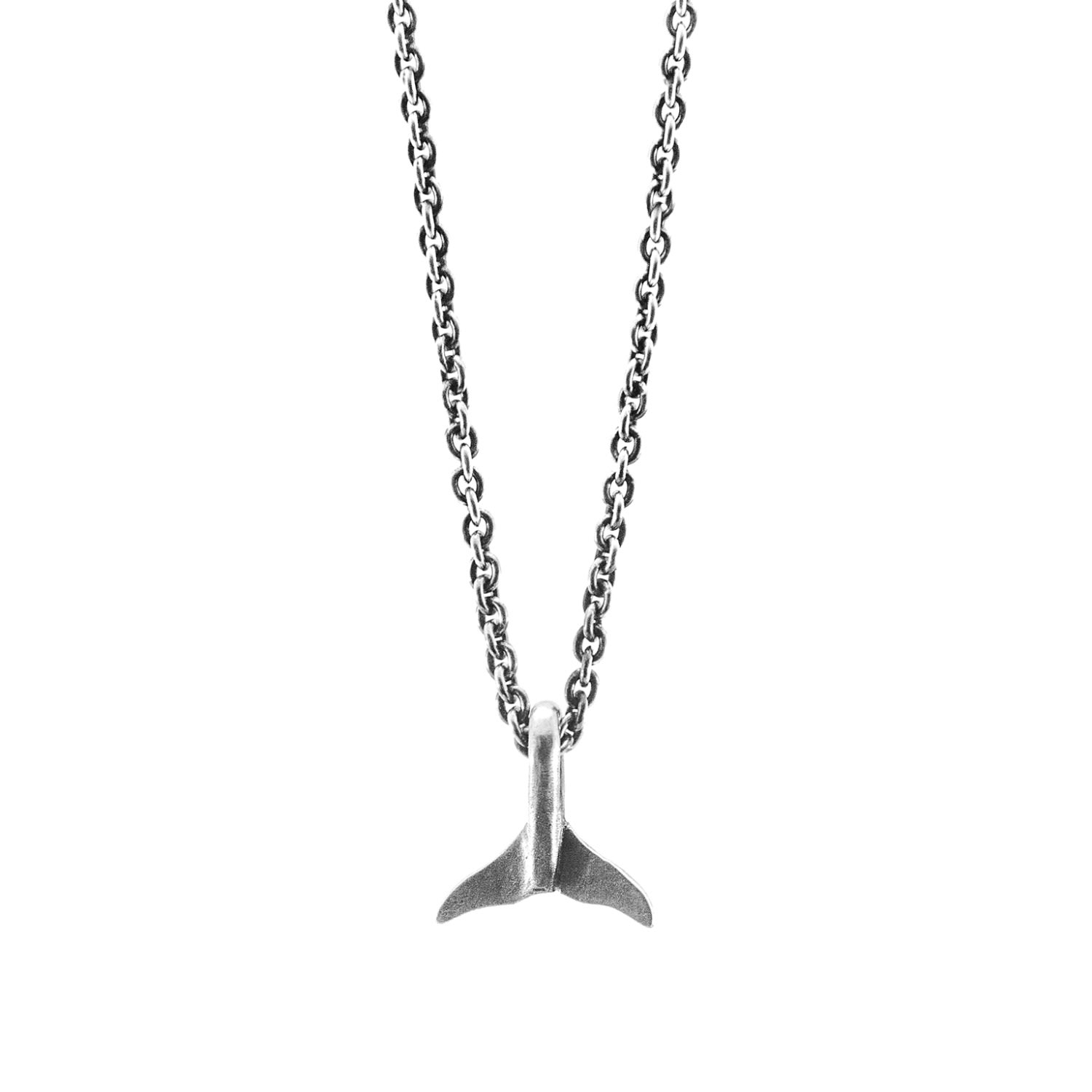 Anchor & Crew Think Ocean Little Whale Silver Necklace Pendant - Men