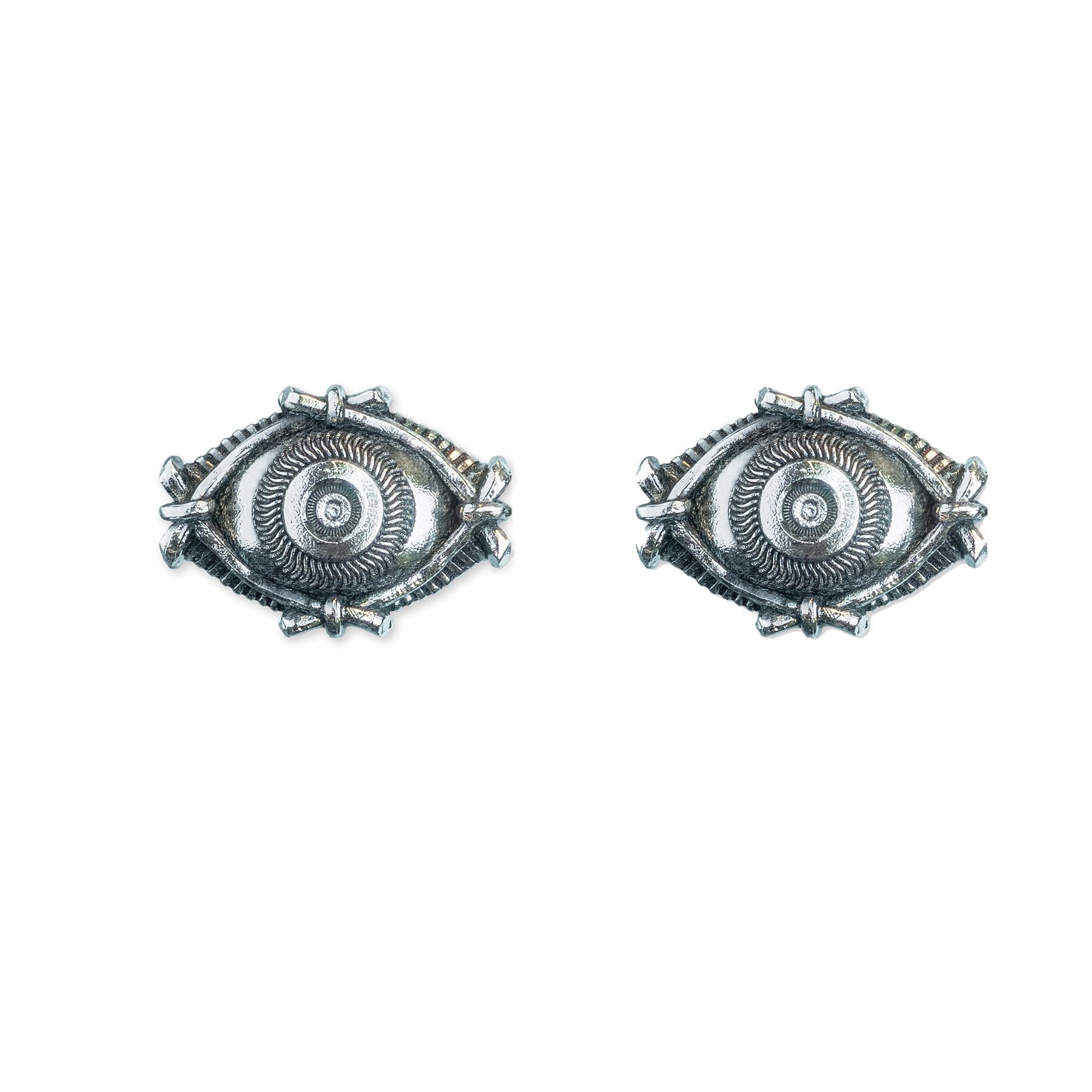 Astor & Orion Women's Silver Eye Stud Earrings In Metallic