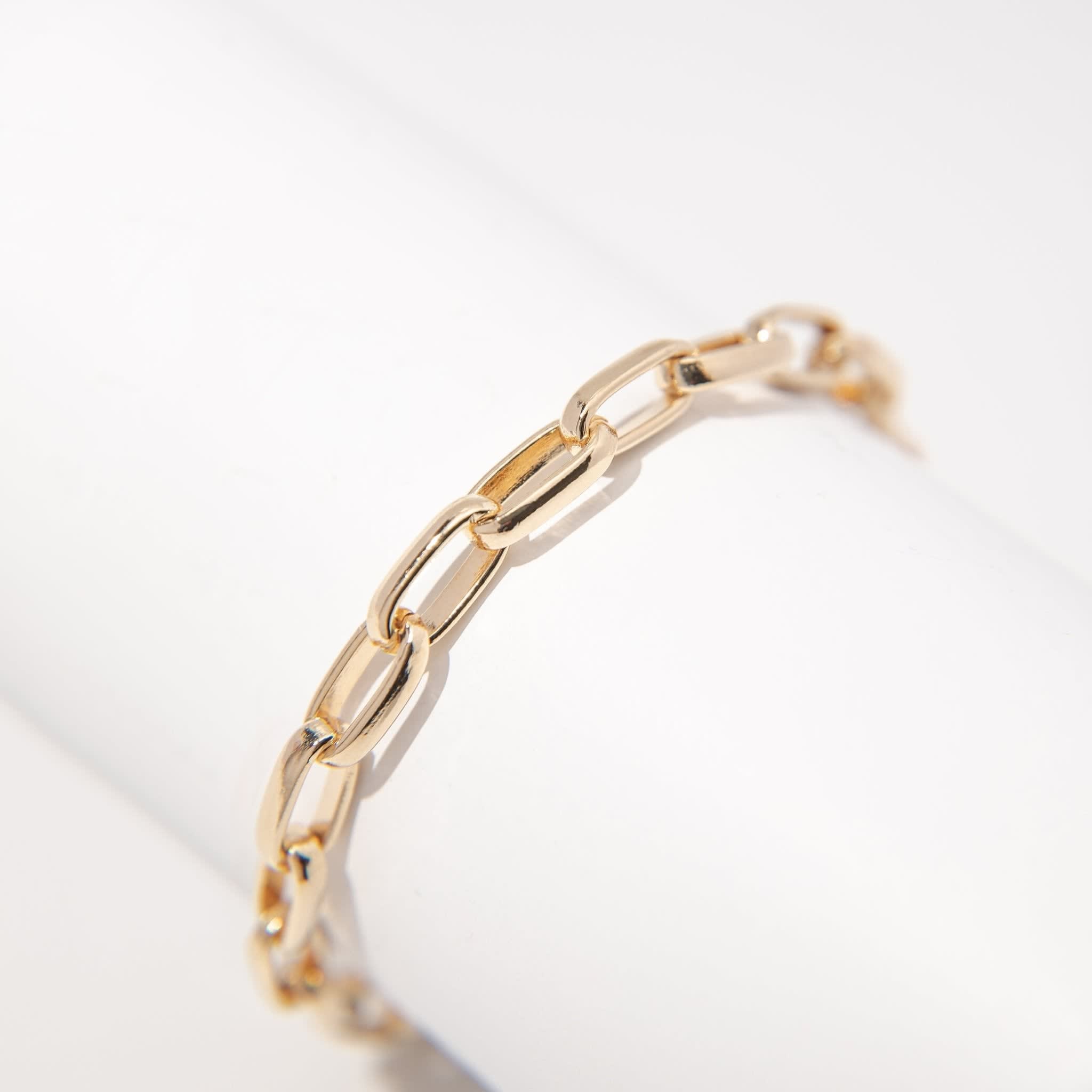 Stack Bracelet, Gold Filled Bracelet, Gold Chain Bracelet, Chunky Paperclip  Bracelet, Gold Link Bracelet, Gold Snake Bracelet, Bracelet Set 