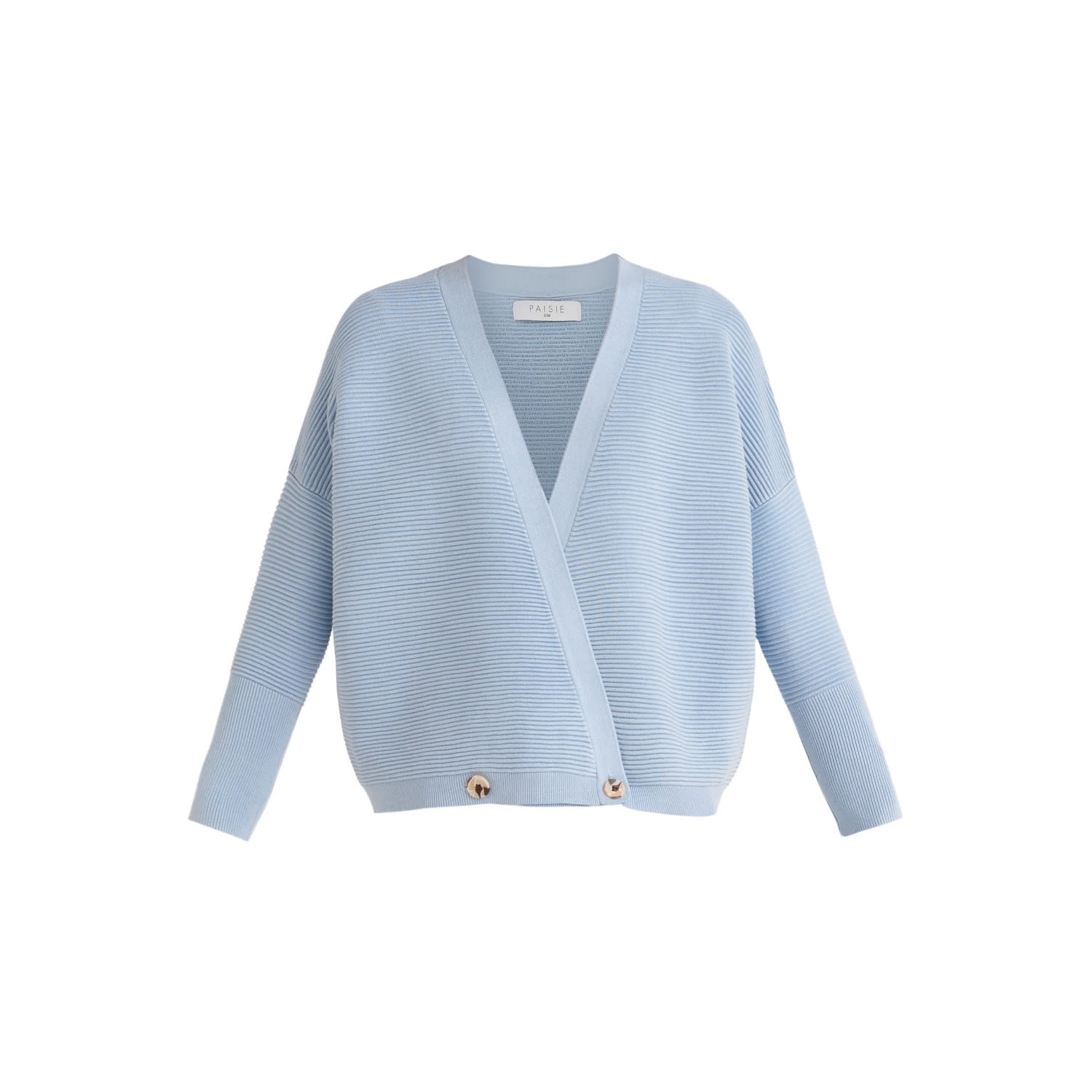 Paisie Women's  Ribbed Wrap Cardigan In Sky Blue