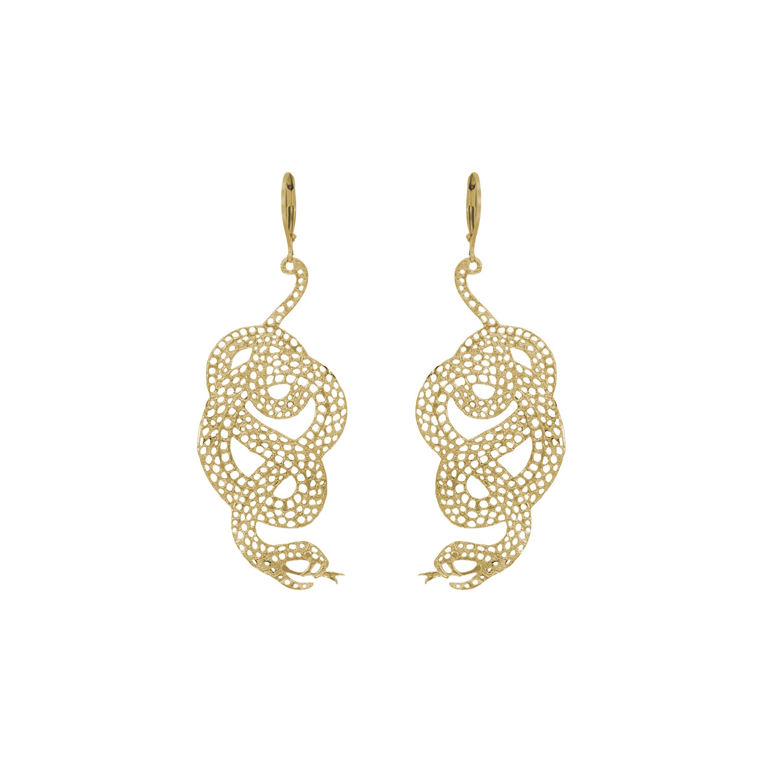 Zoe And Morgan Women's Lacy Snake Earrings Gold In Gold