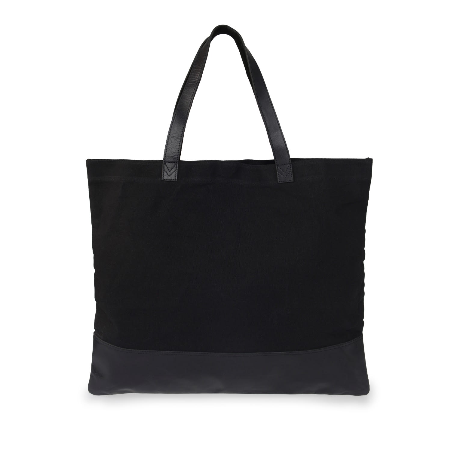 canvas and leather tote