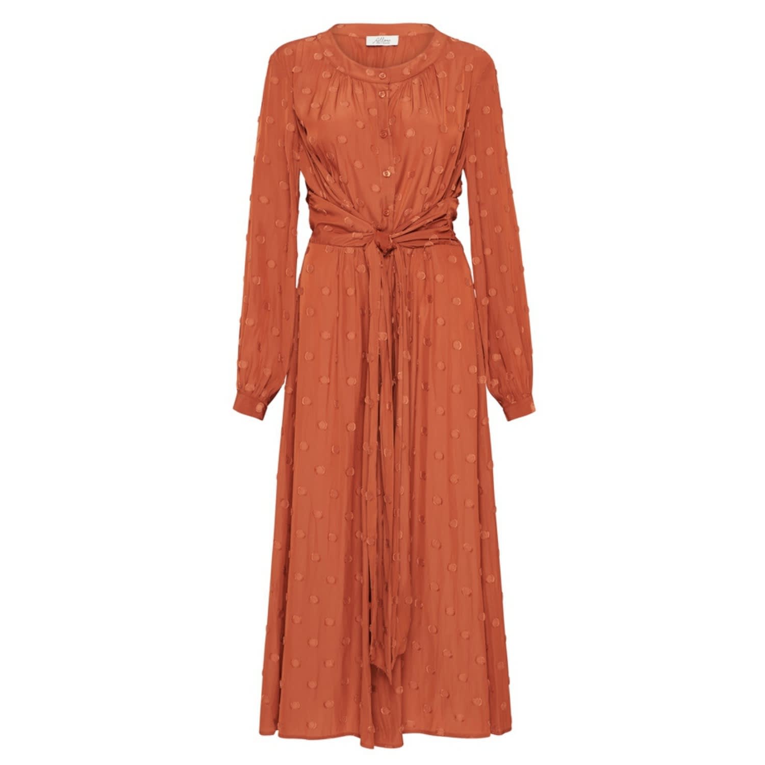 long rust dress