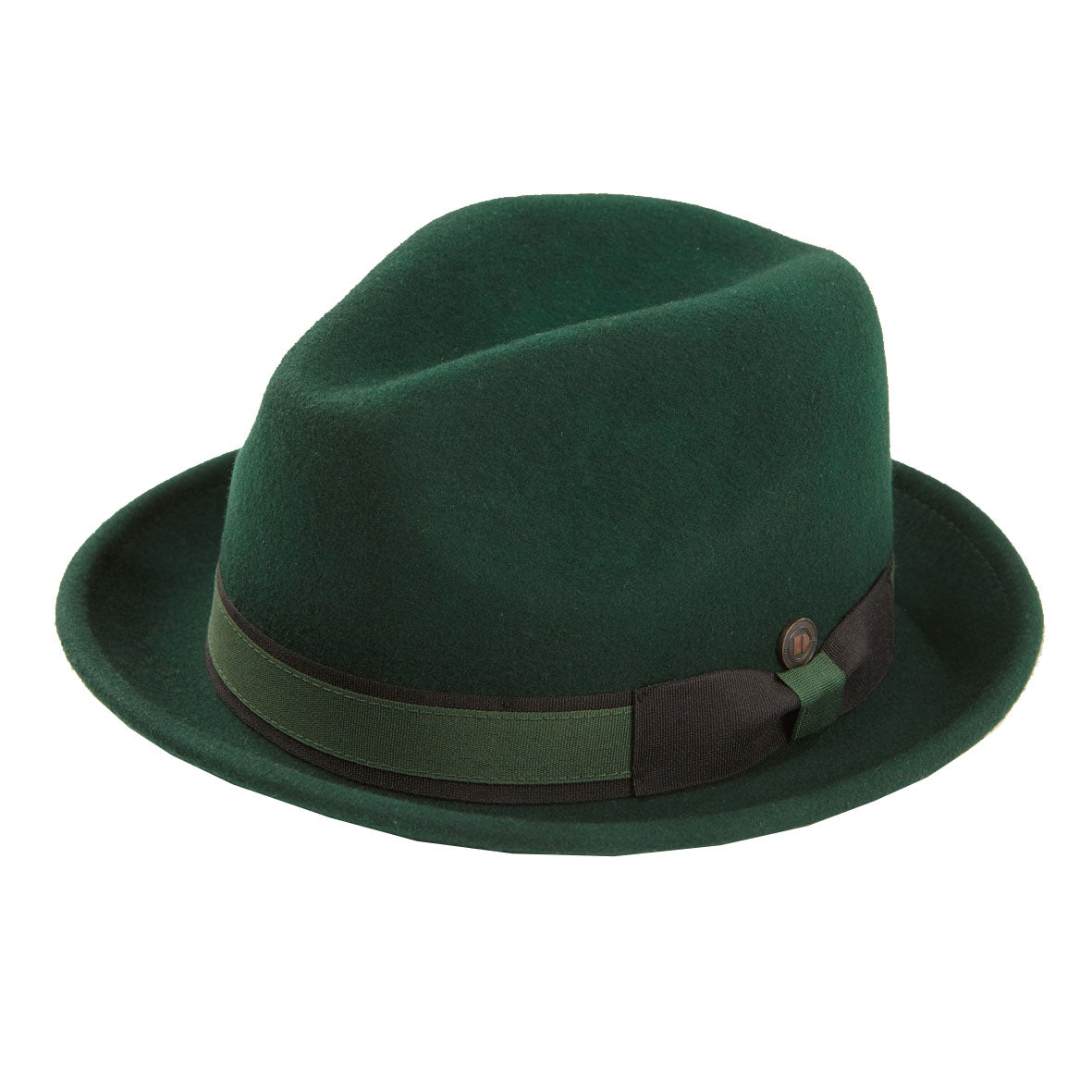 Dasmarca Hats Men's Robin Emerald Green Wool Felt Two Tone Trilby Fedora Hat In Green