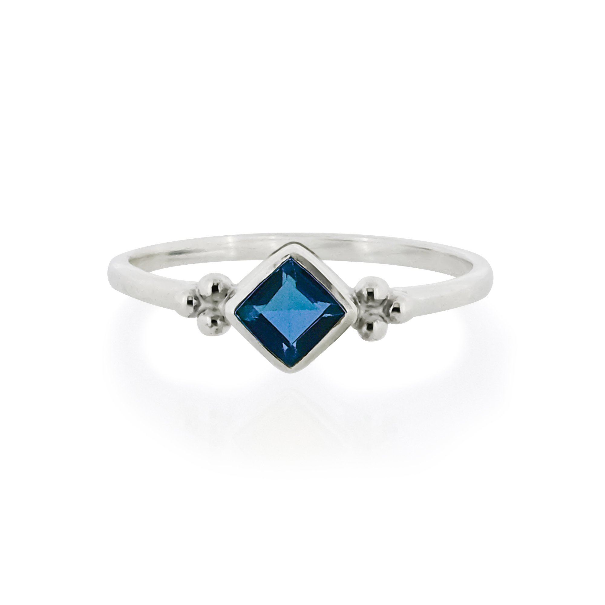 Charlotte's Web Jewellery Women's Divinity Princess Silver Ring - London Blue Topaz In Silver