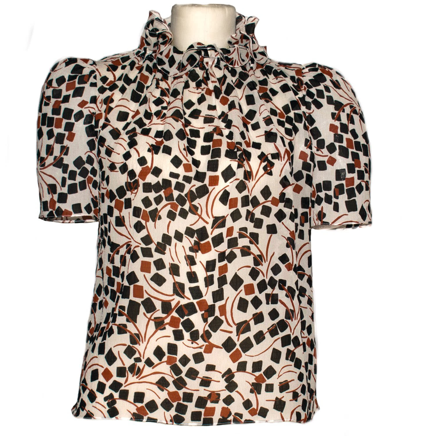 Parron Allen Women's Neutrals Autumn Flow Lotus Top