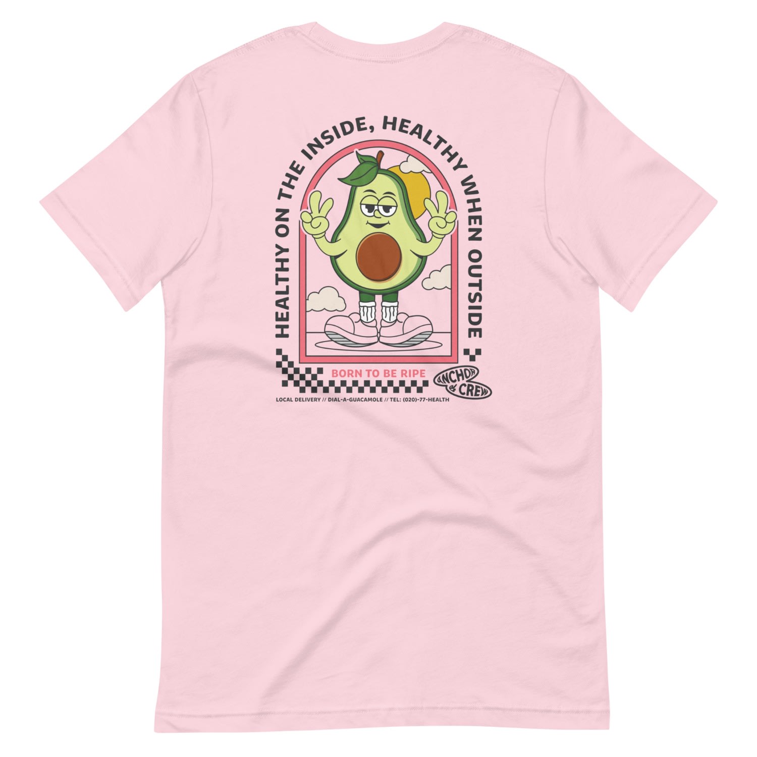 ANCHOR & CREW COTTON PINK RIPE AVOCADO DIAL-A-LOCAL ORGANIC COTTON T-SHIRT - WOMEN