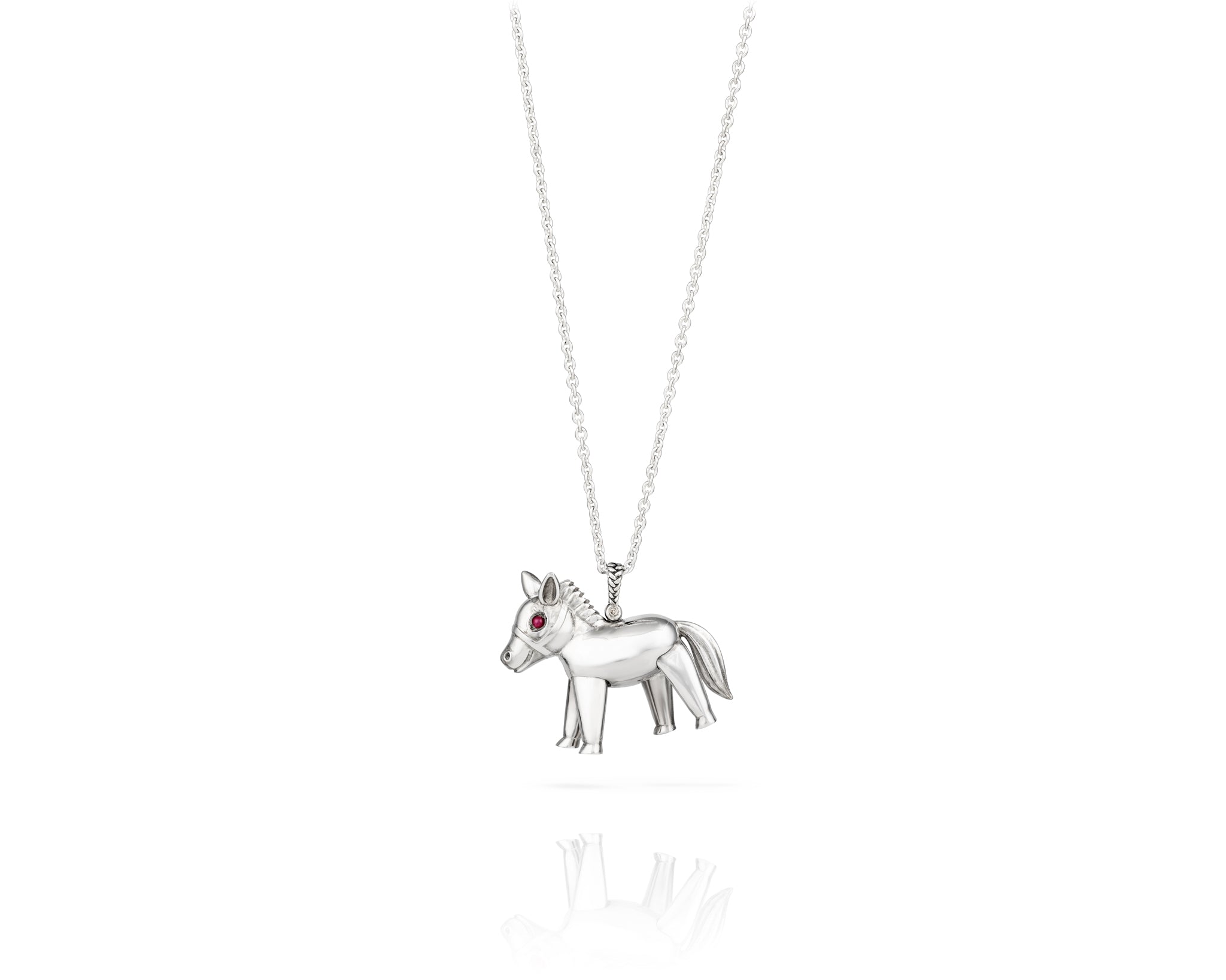 Women’s Ruby The Horse Necklace In Silver By Vincent Peach Vincent Peach Fine Jewelry