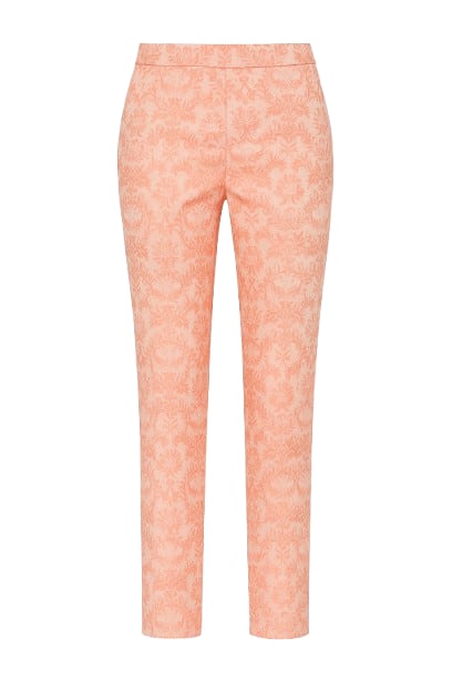 Conquista Women's Orange Tapered Print Pants By  Fashion In Orange