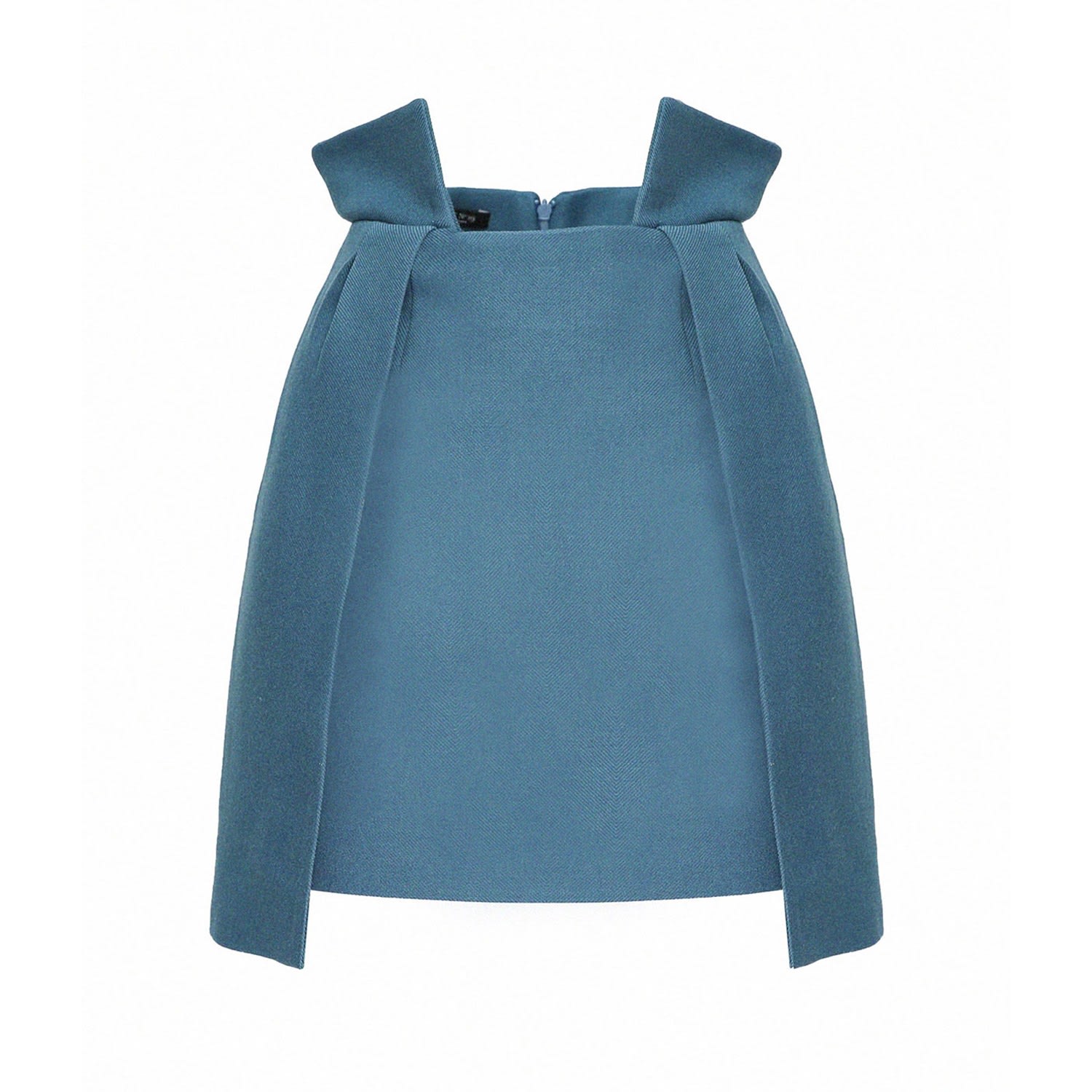 Avenue No.29 Women's Blue Wool Blend Wrap Mini Skirt - Teal In Blue