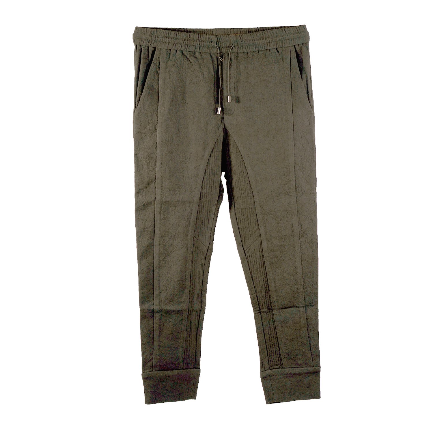 Men’s Tapered And Textured Pants - Green Small Smart and Joy