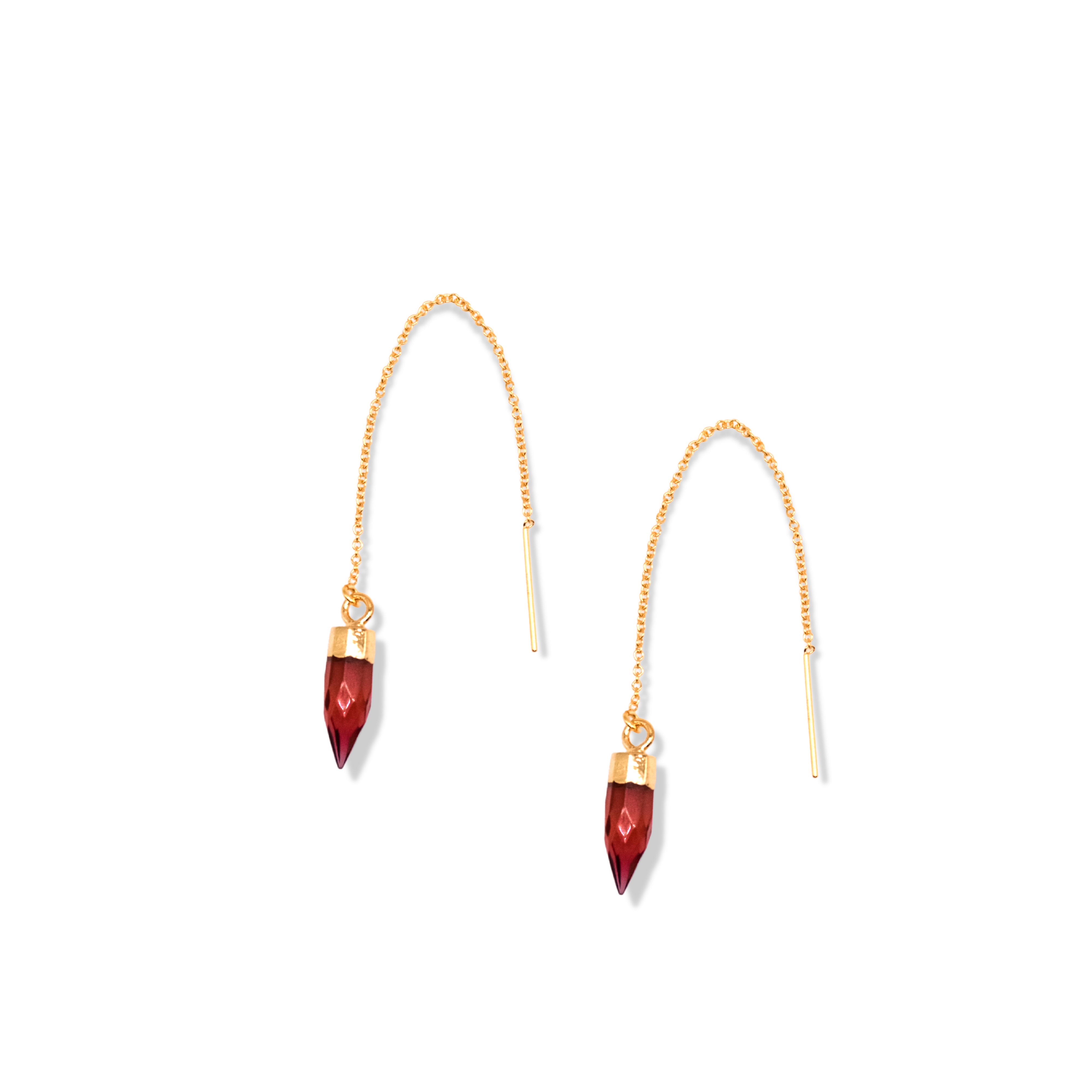 Pink Tourmaline Threader Earrings, Daniela Janette