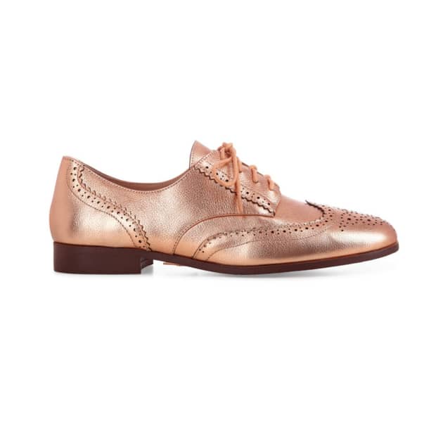 rose gold brogues