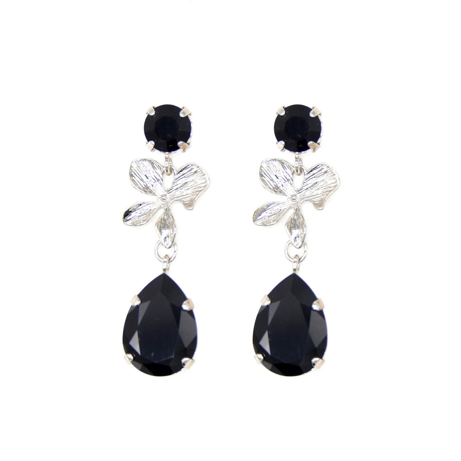 Women’s Orchid Earrings In Black Rosaspina Firenze